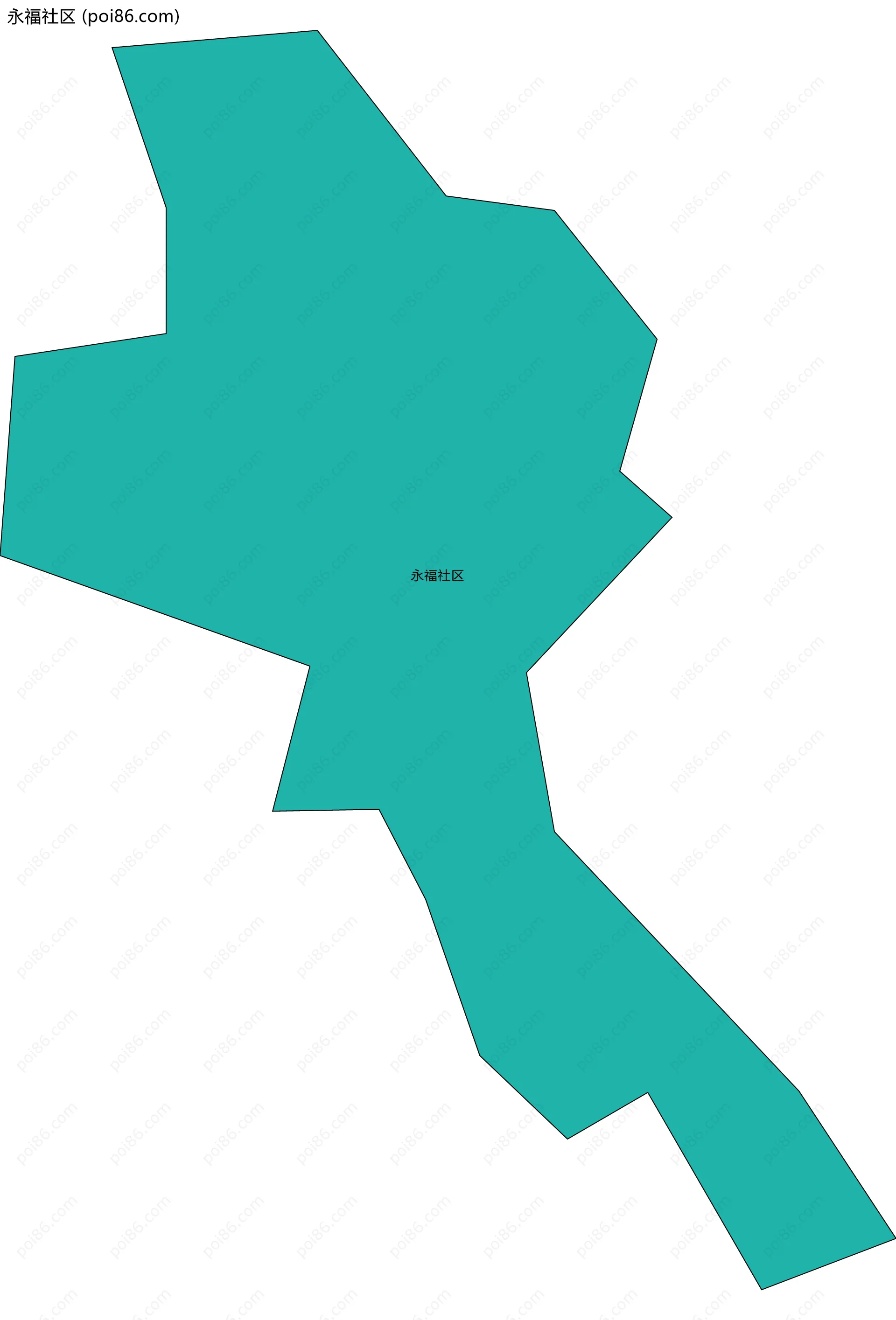 永福社区边界地图