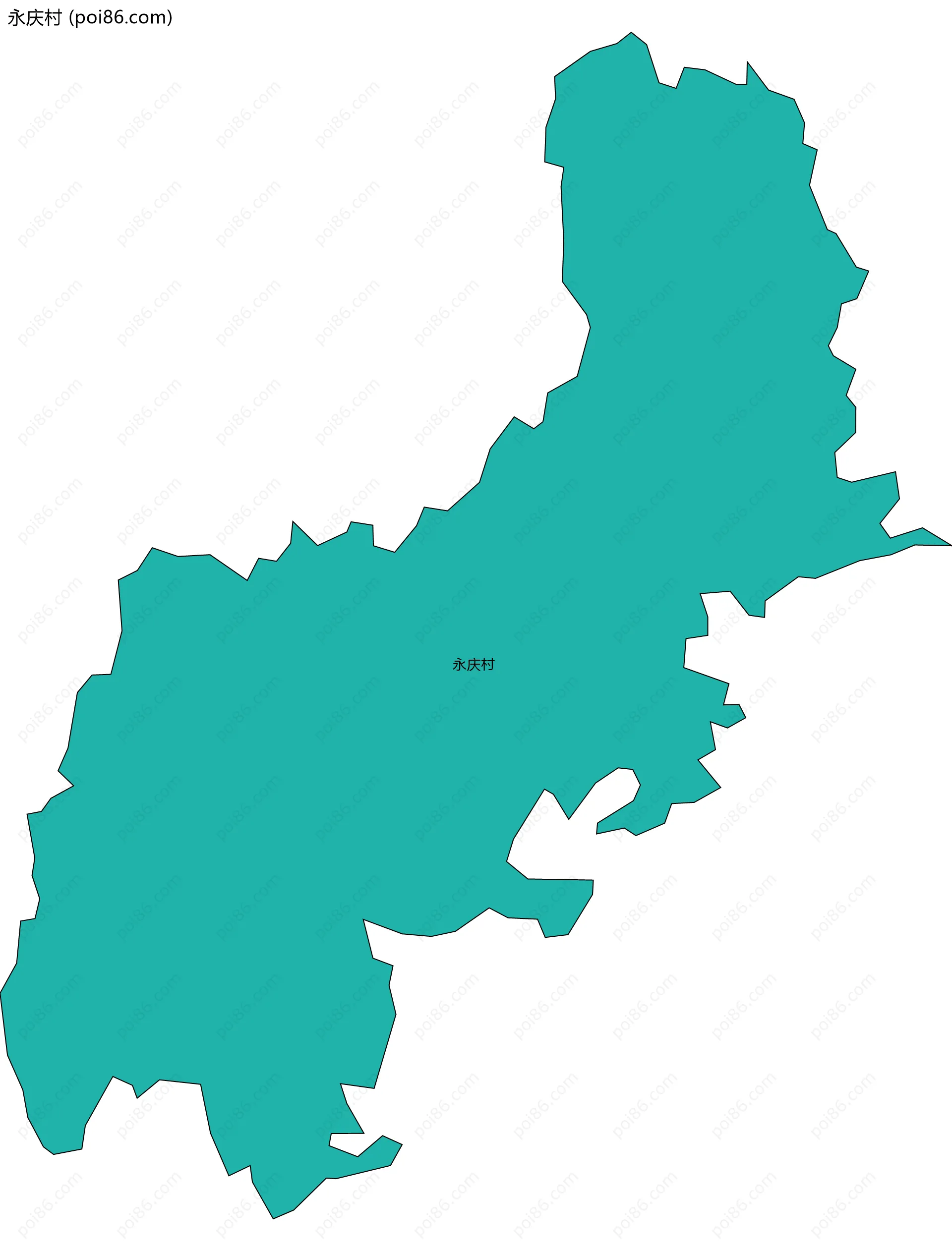 永庆村边界地图