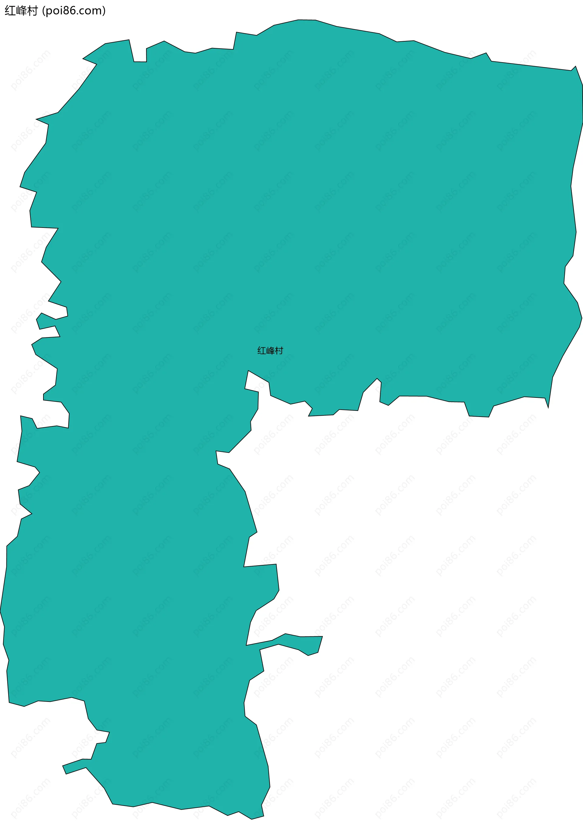 红峰村边界地图