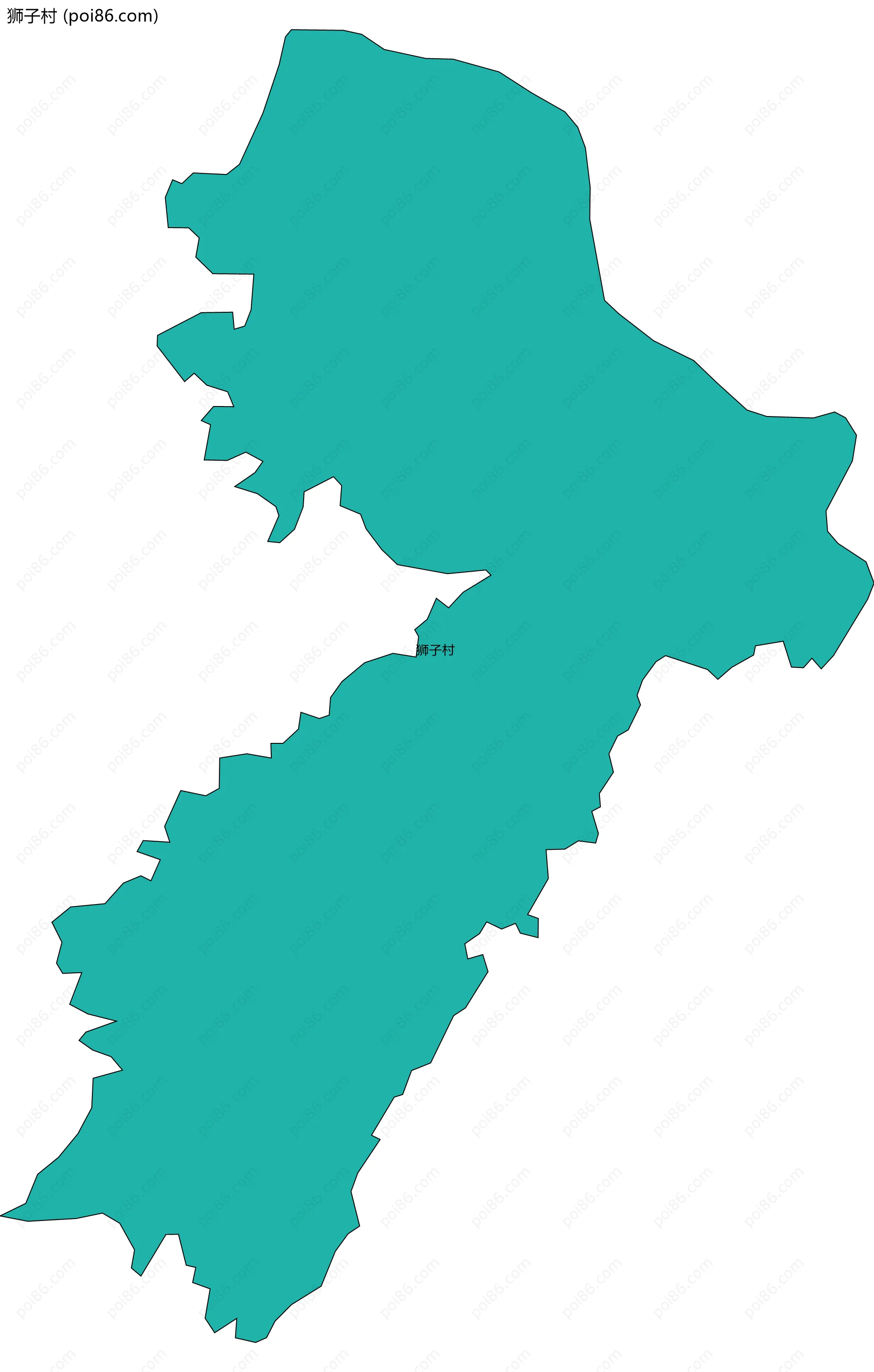 狮子村边界地图