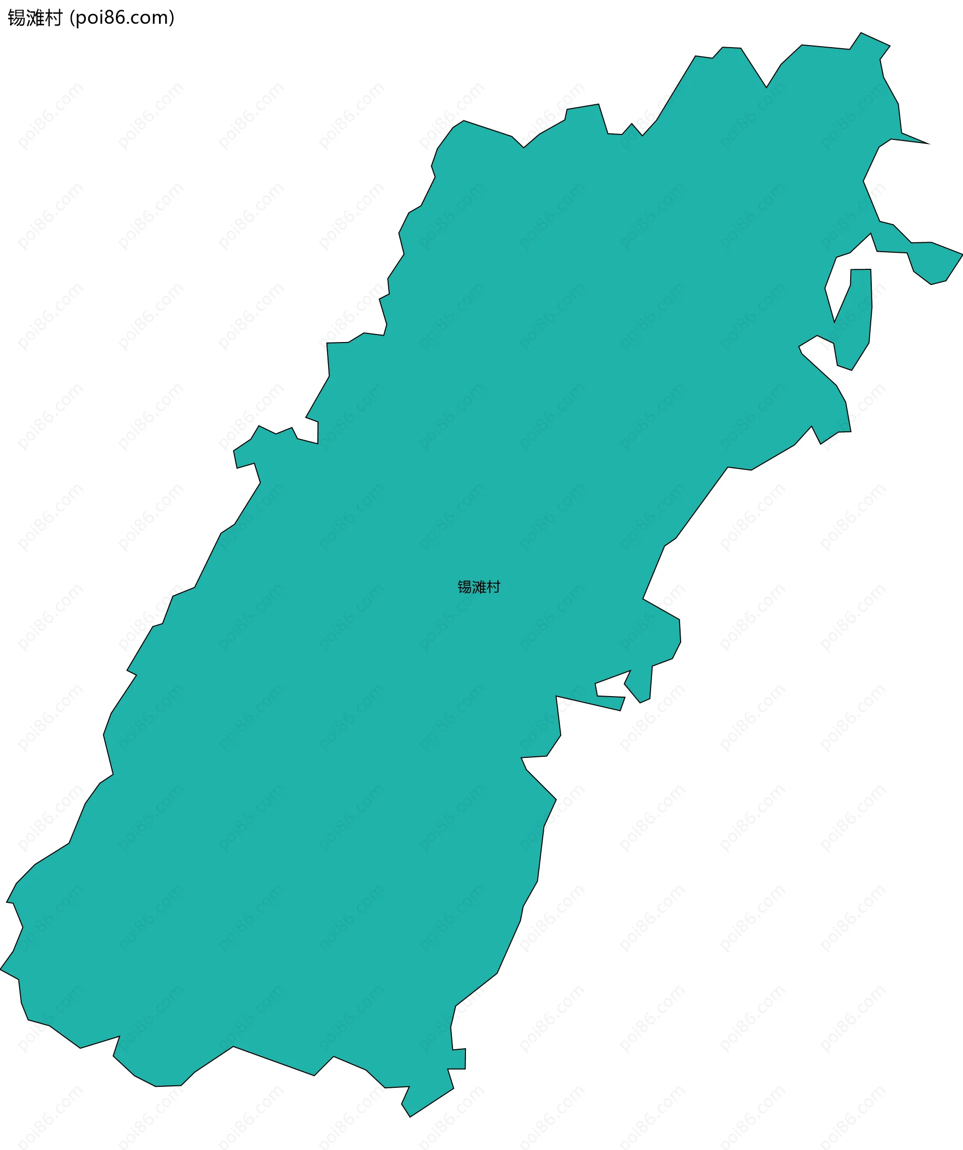 锡滩村边界地图
