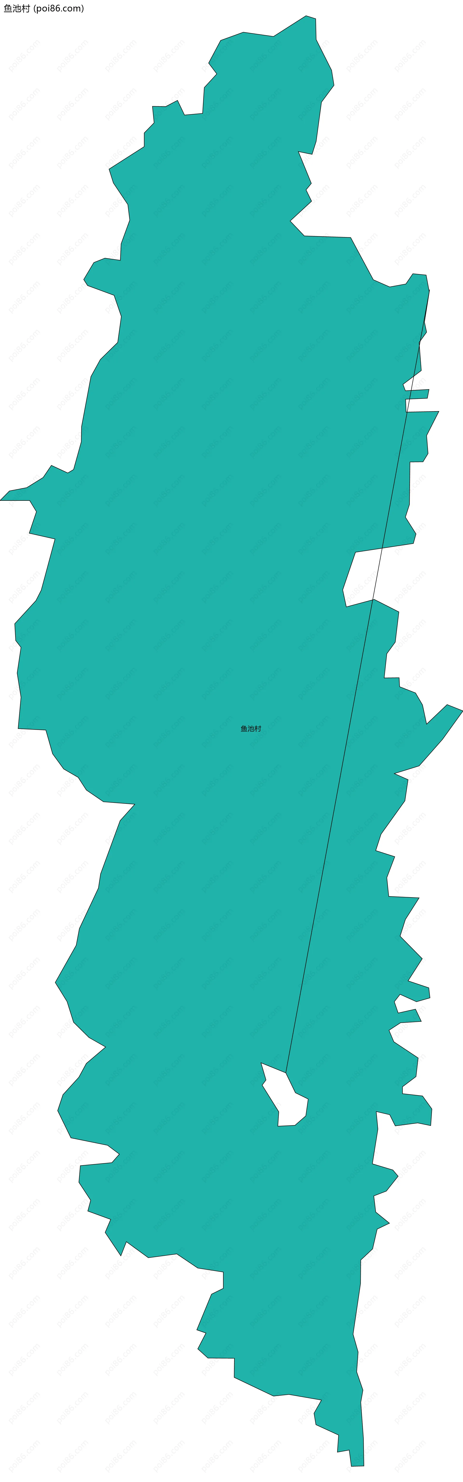 鱼池村边界地图