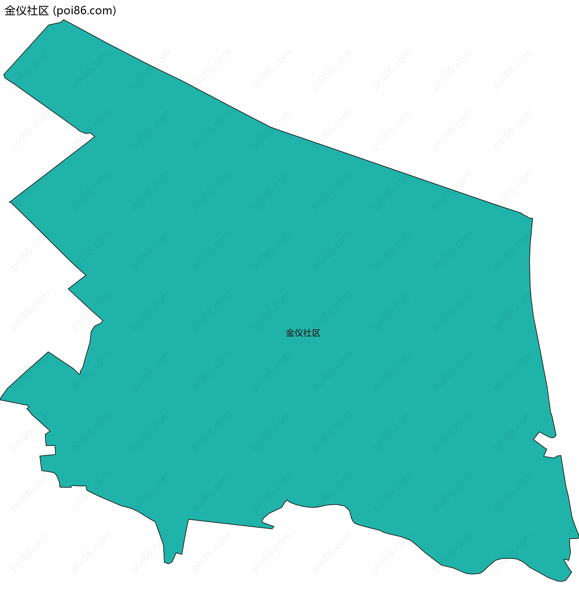 金仪社区边界地图