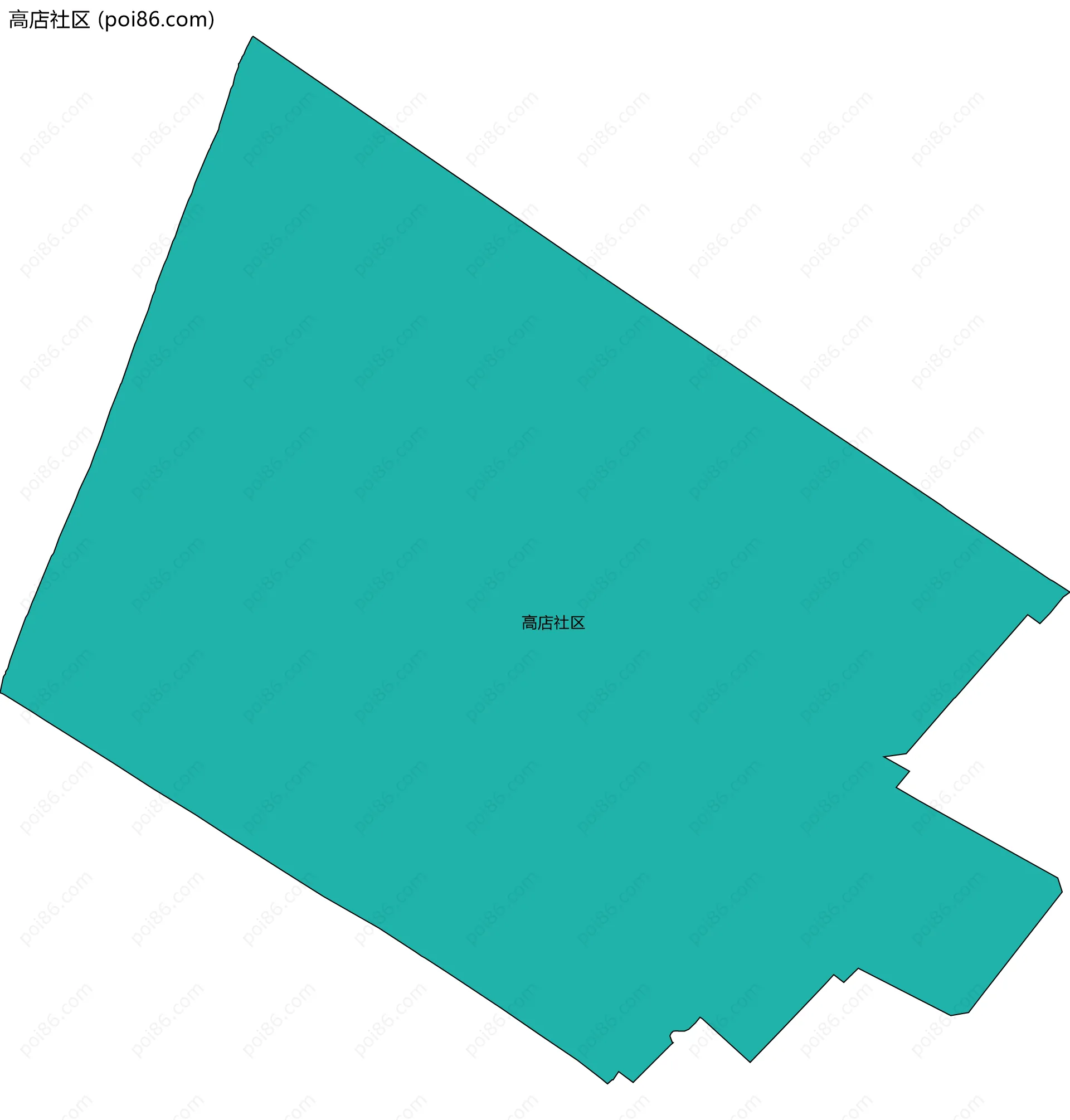 高店社区边界地图