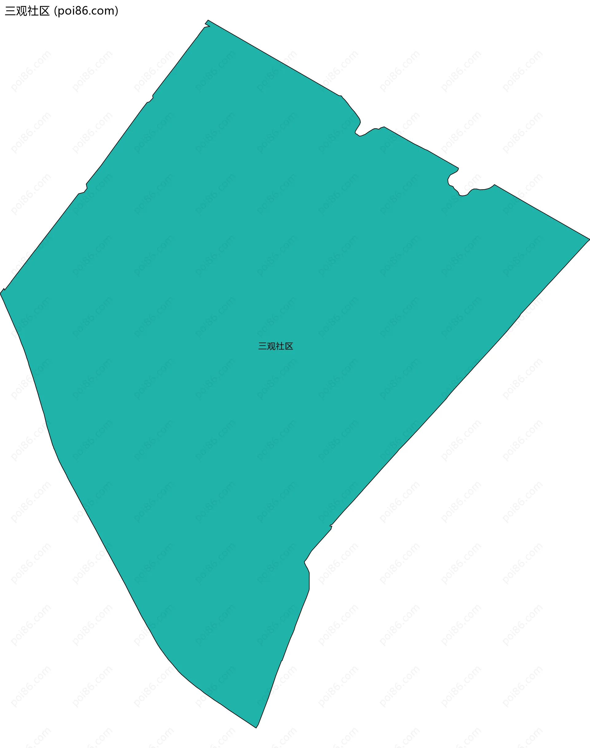 三观社区边界地图