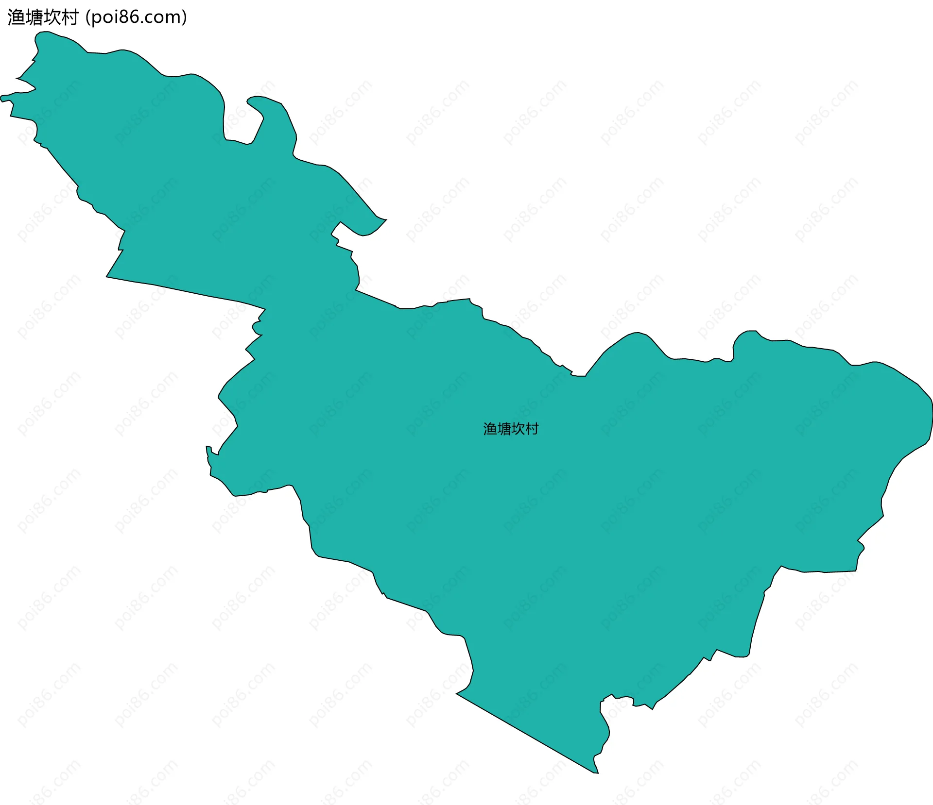 渔塘坎村边界地图