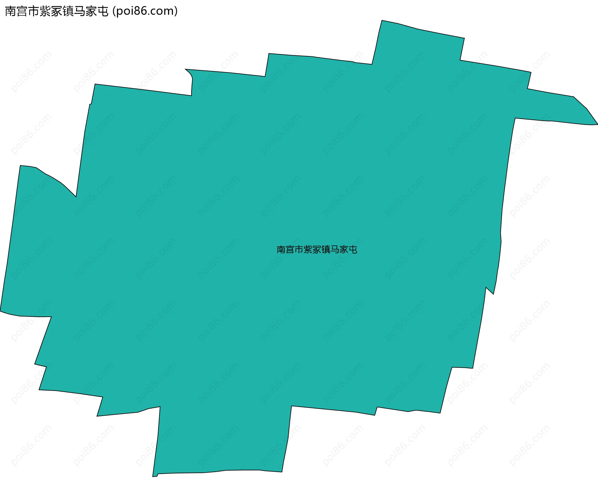 南宫市紫冢镇马家屯边界地图