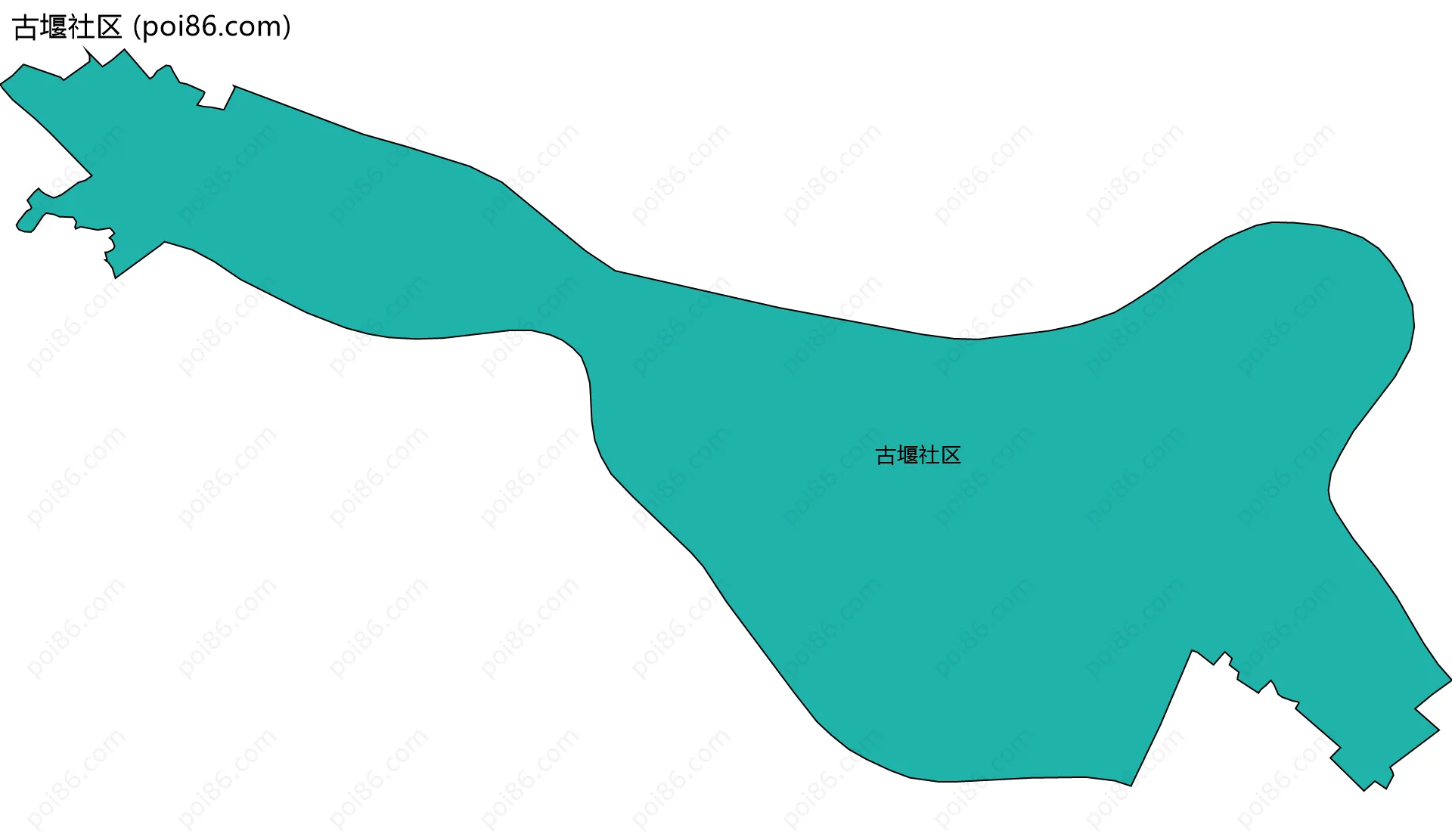 古堰社区边界地图