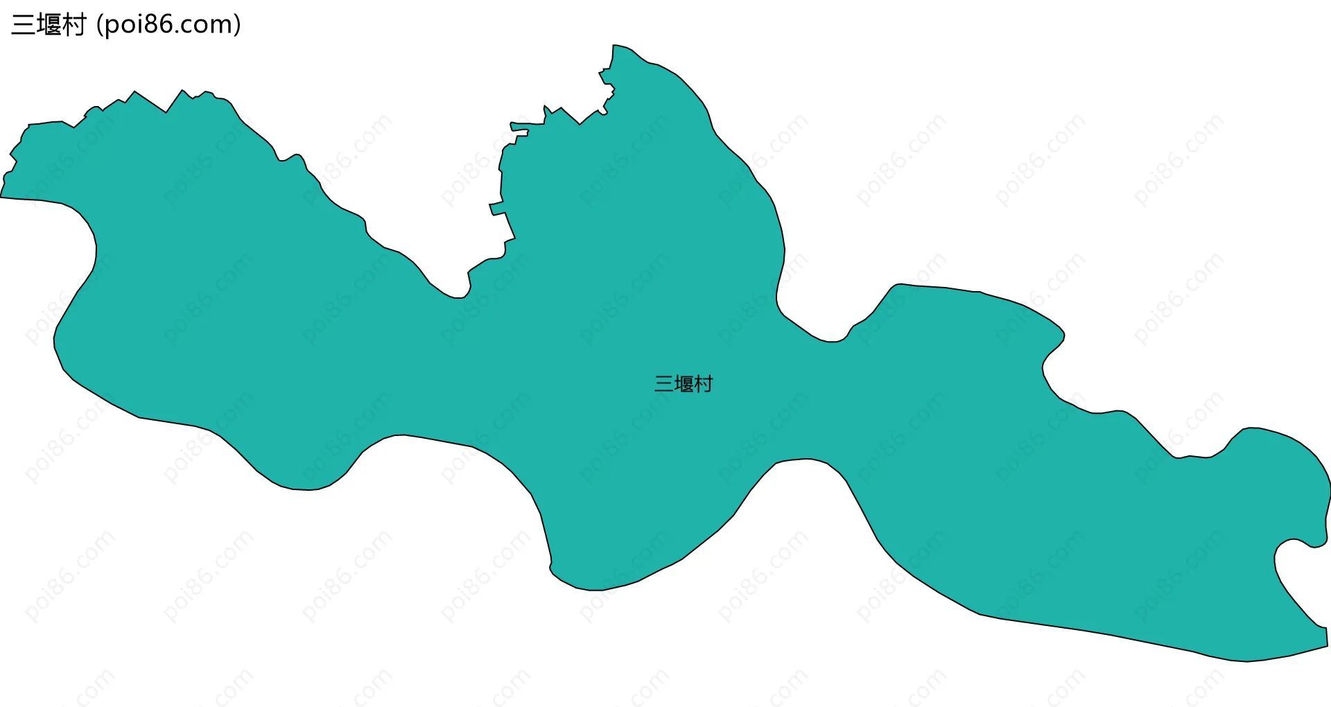 三堰村边界地图