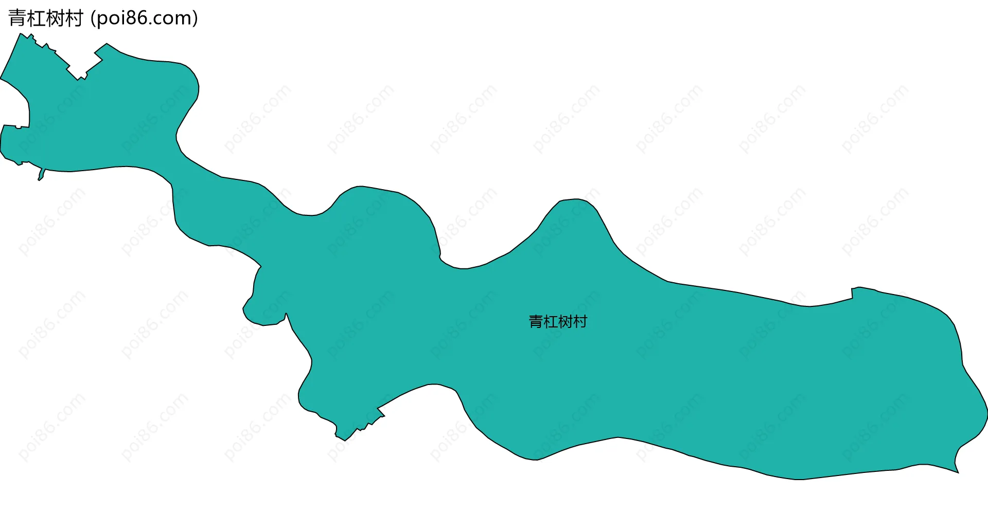 青杠树村边界地图