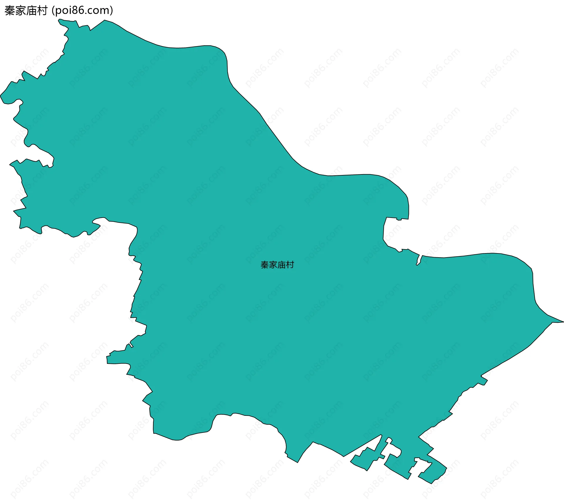 秦家庙村边界地图