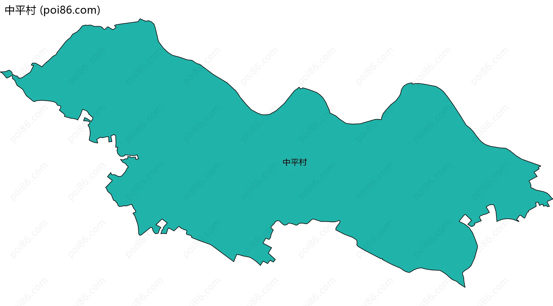 中平村边界地图