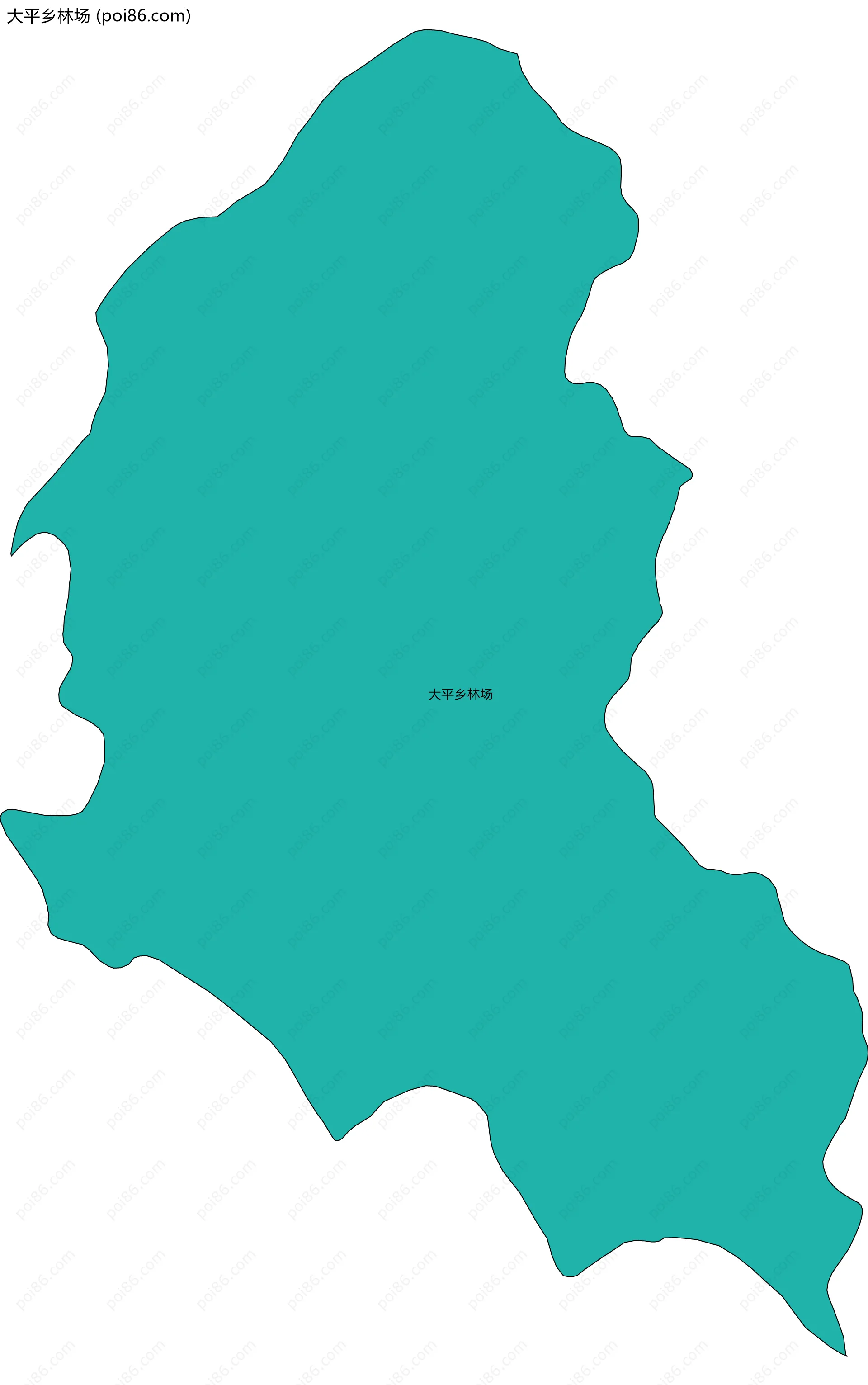 大平乡林场边界地图