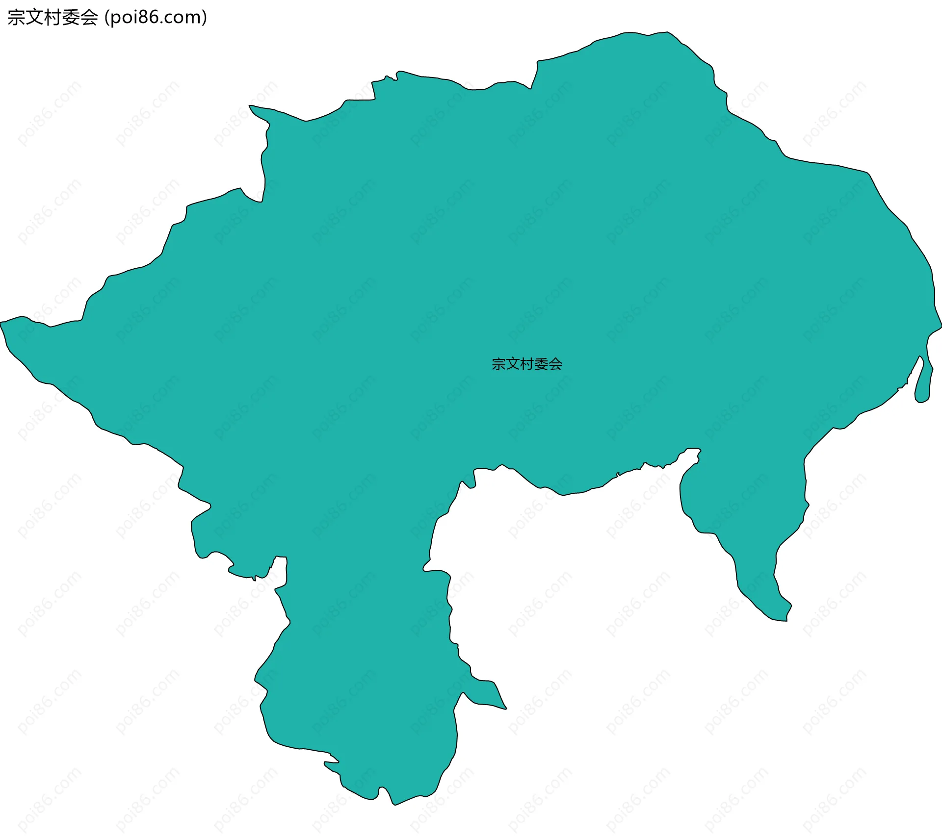 宗文村委会边界地图