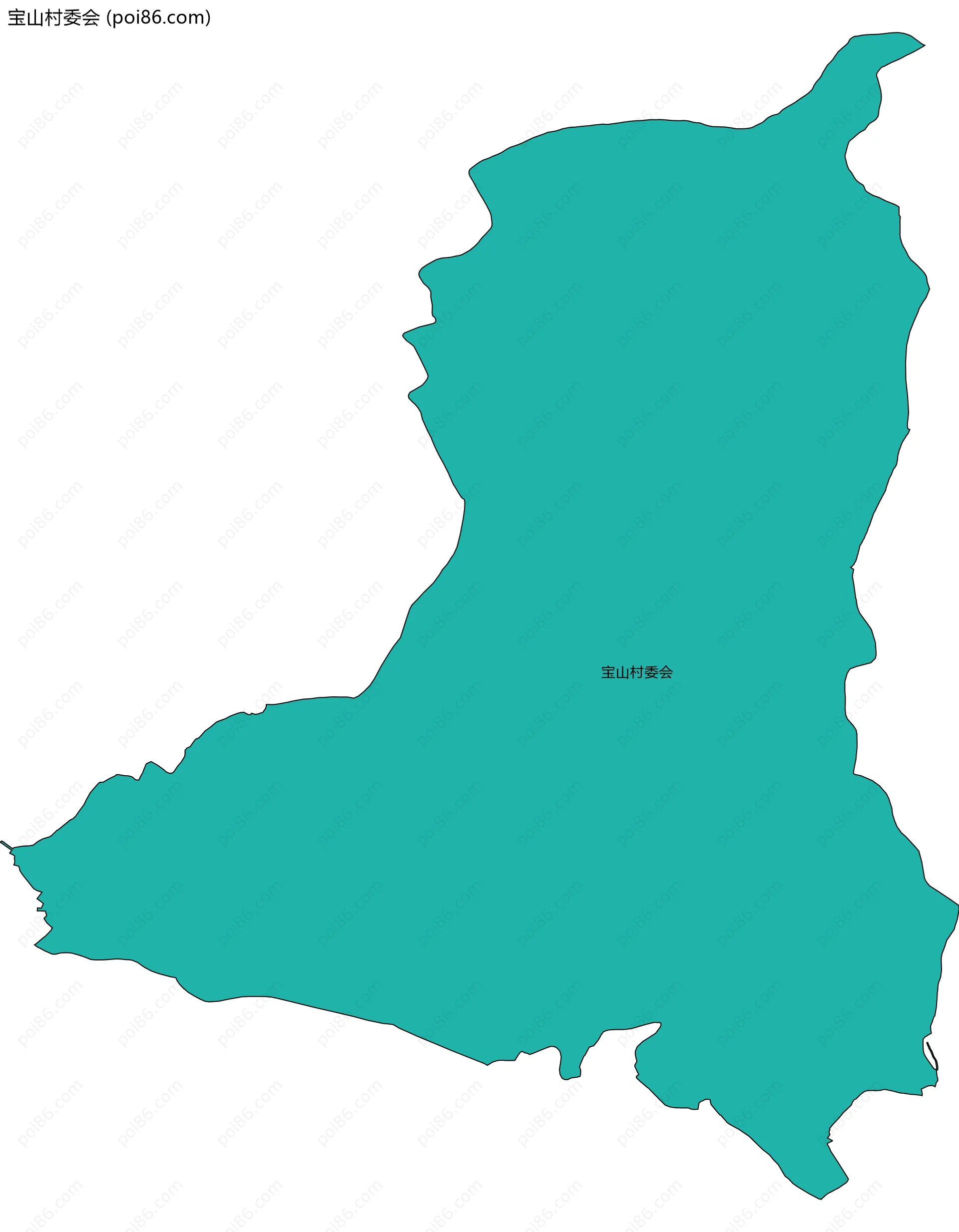 宝山村委会边界地图