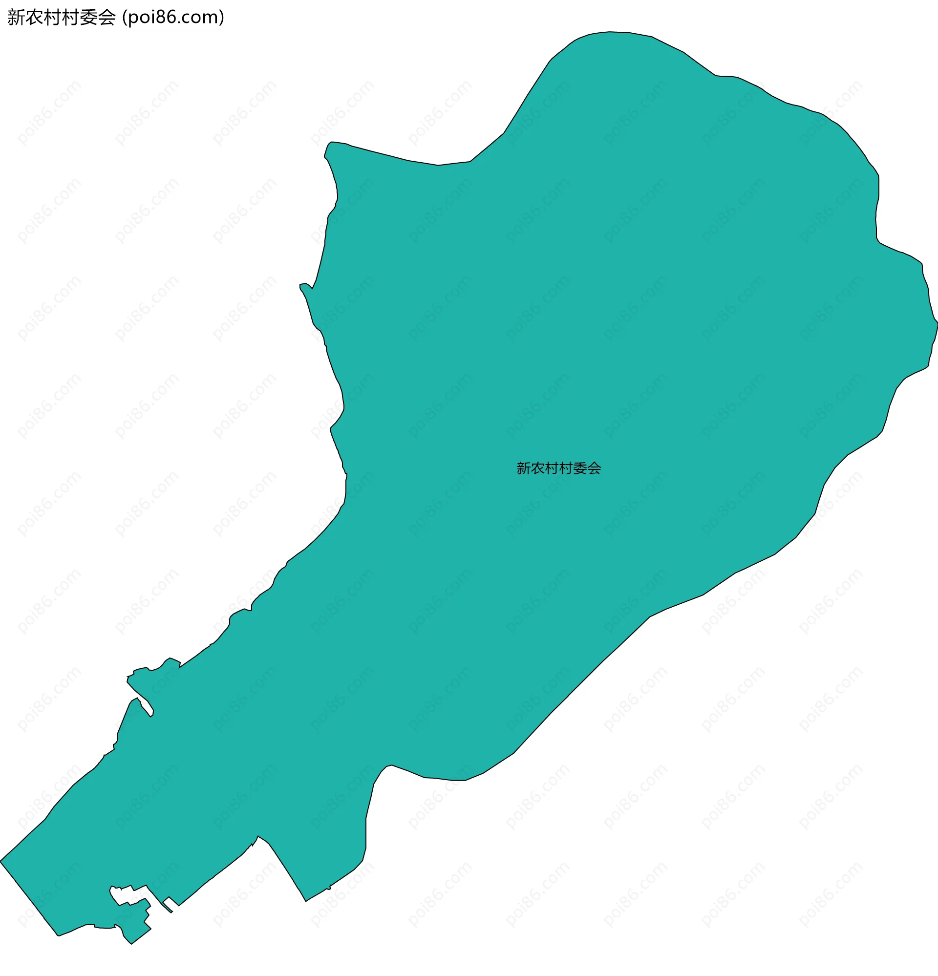 新农村村委会边界地图