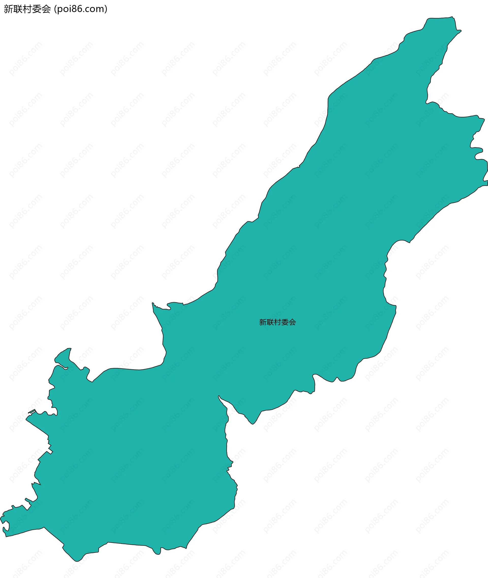 新联村委会边界地图