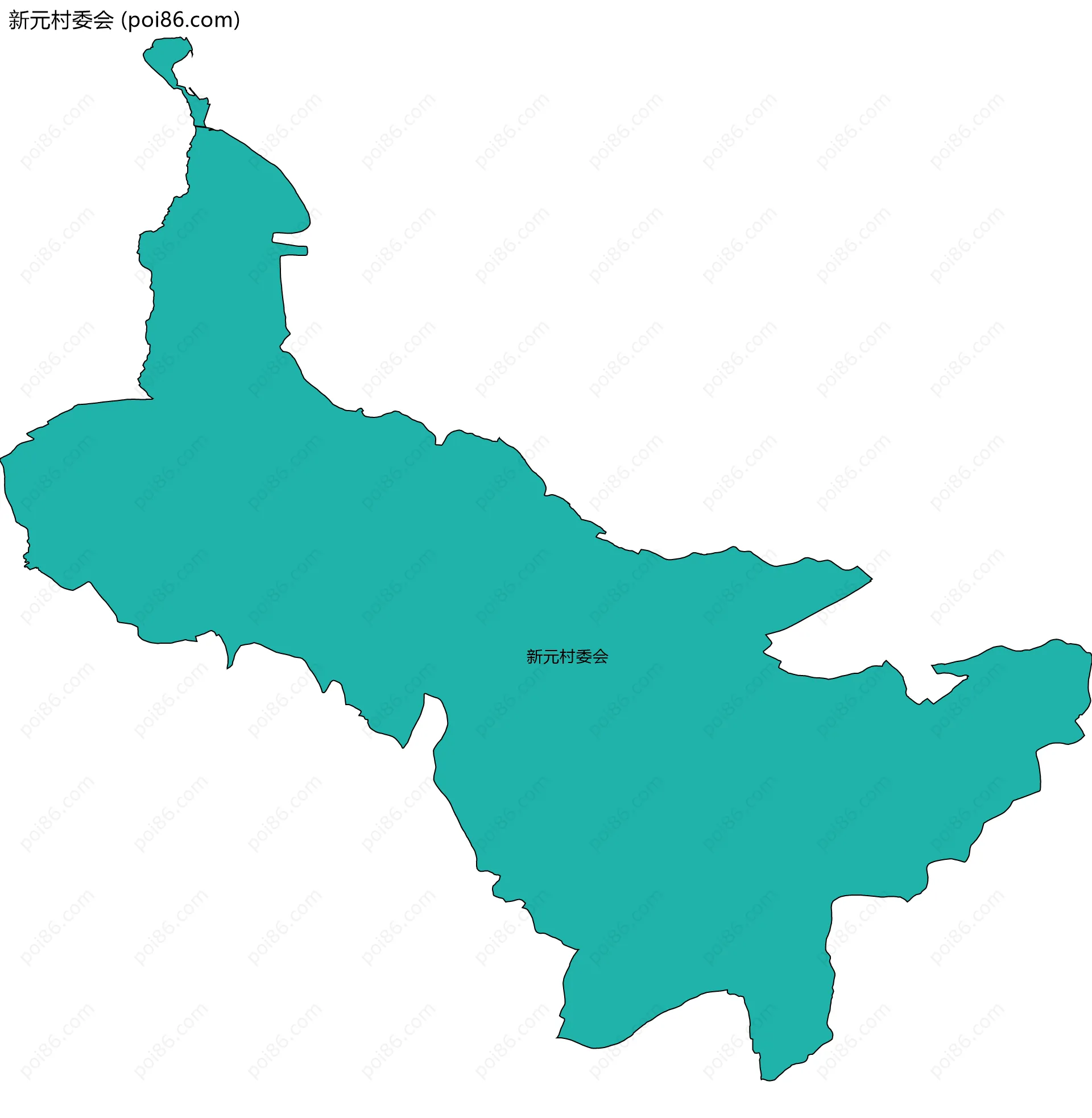新元村委会边界地图