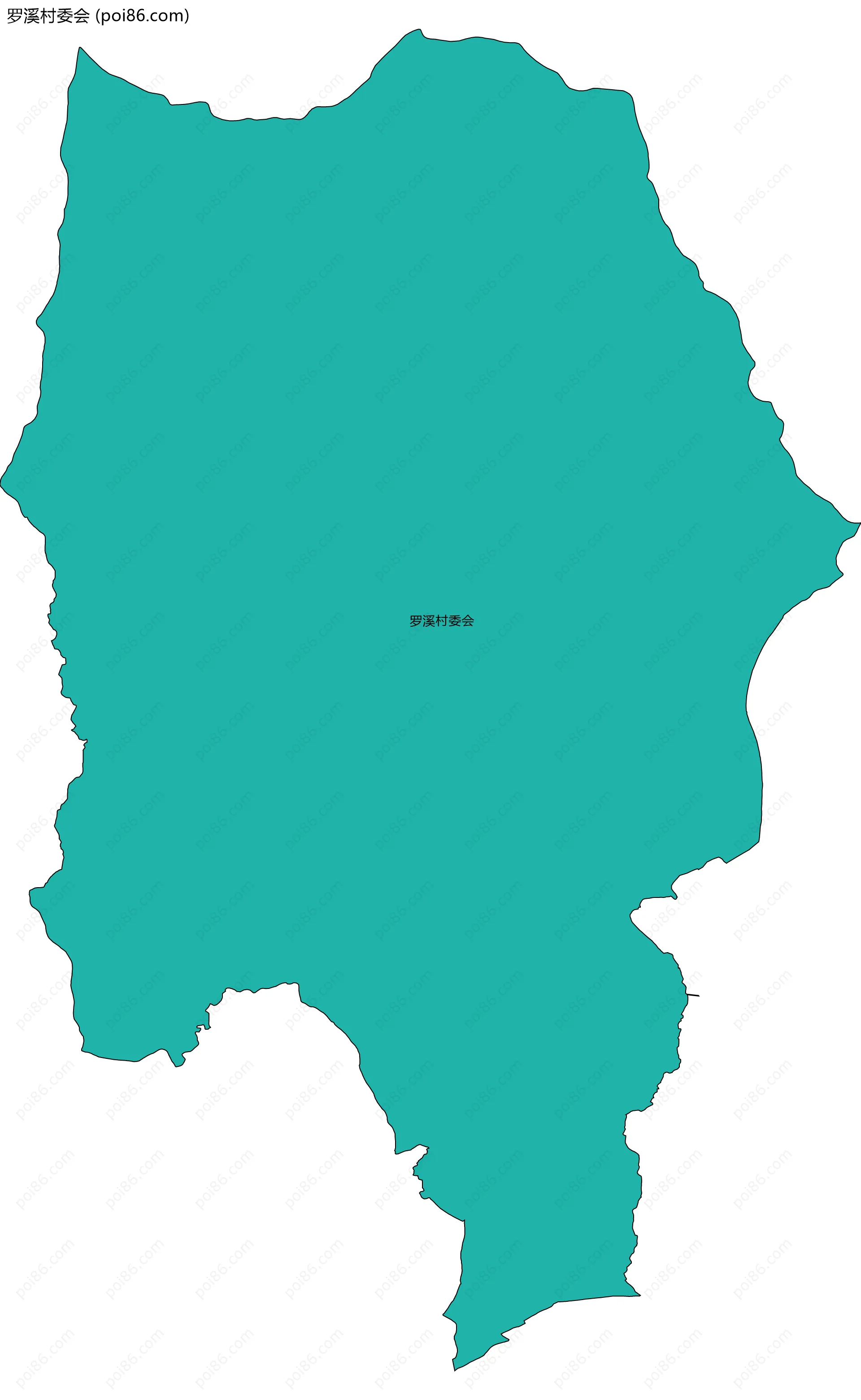罗溪村委会边界地图