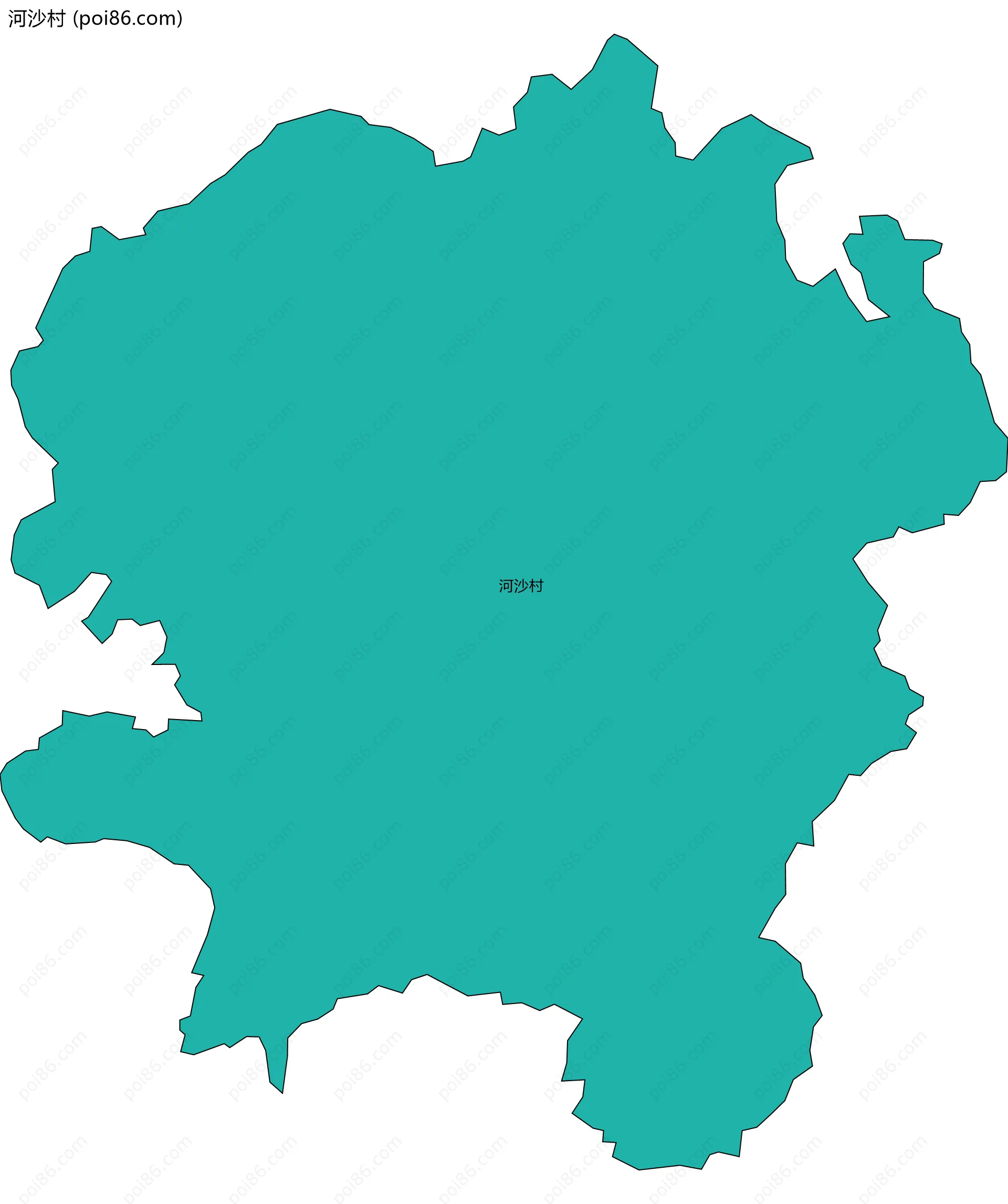 河沙村边界地图
