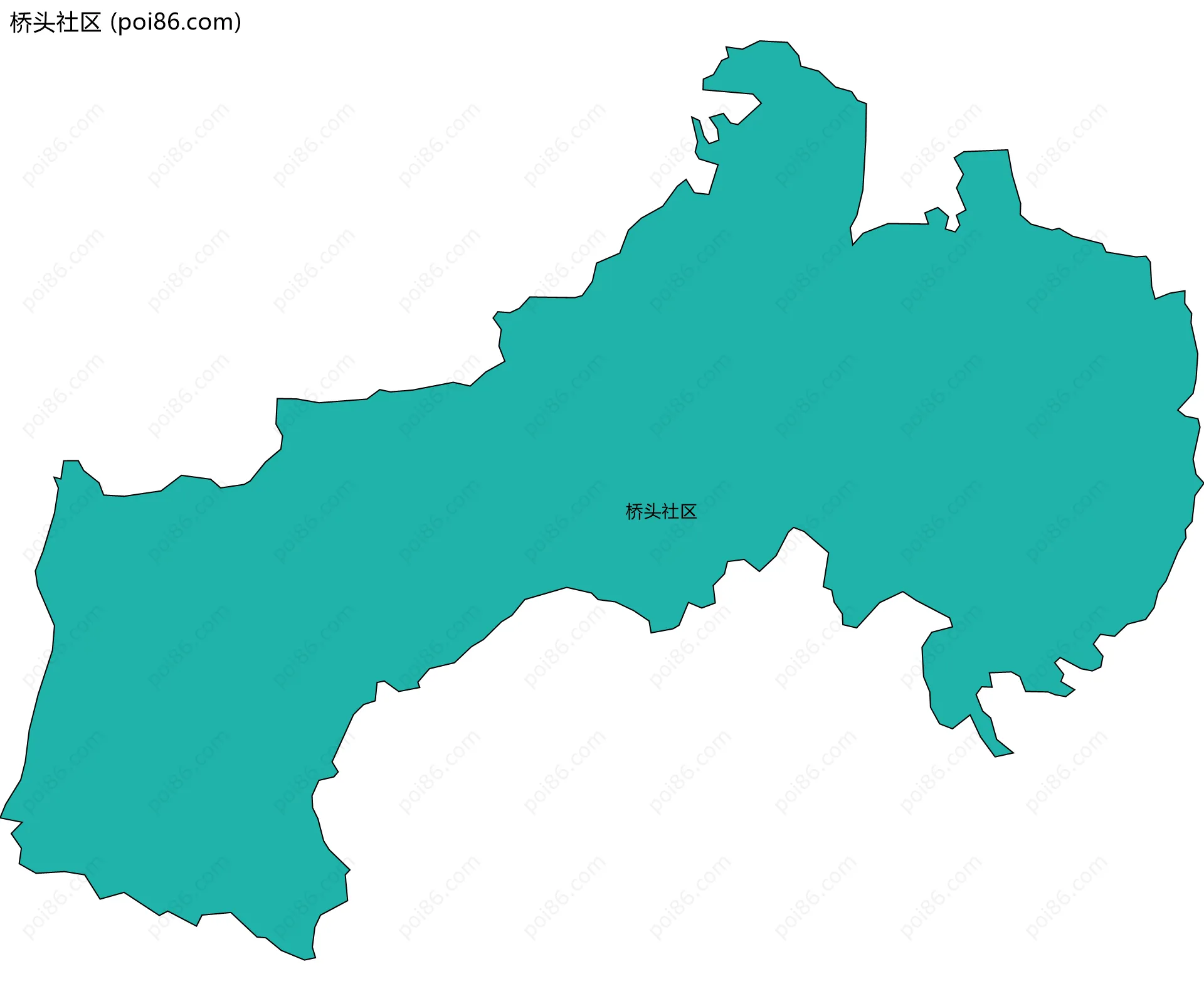 桥头社区边界地图