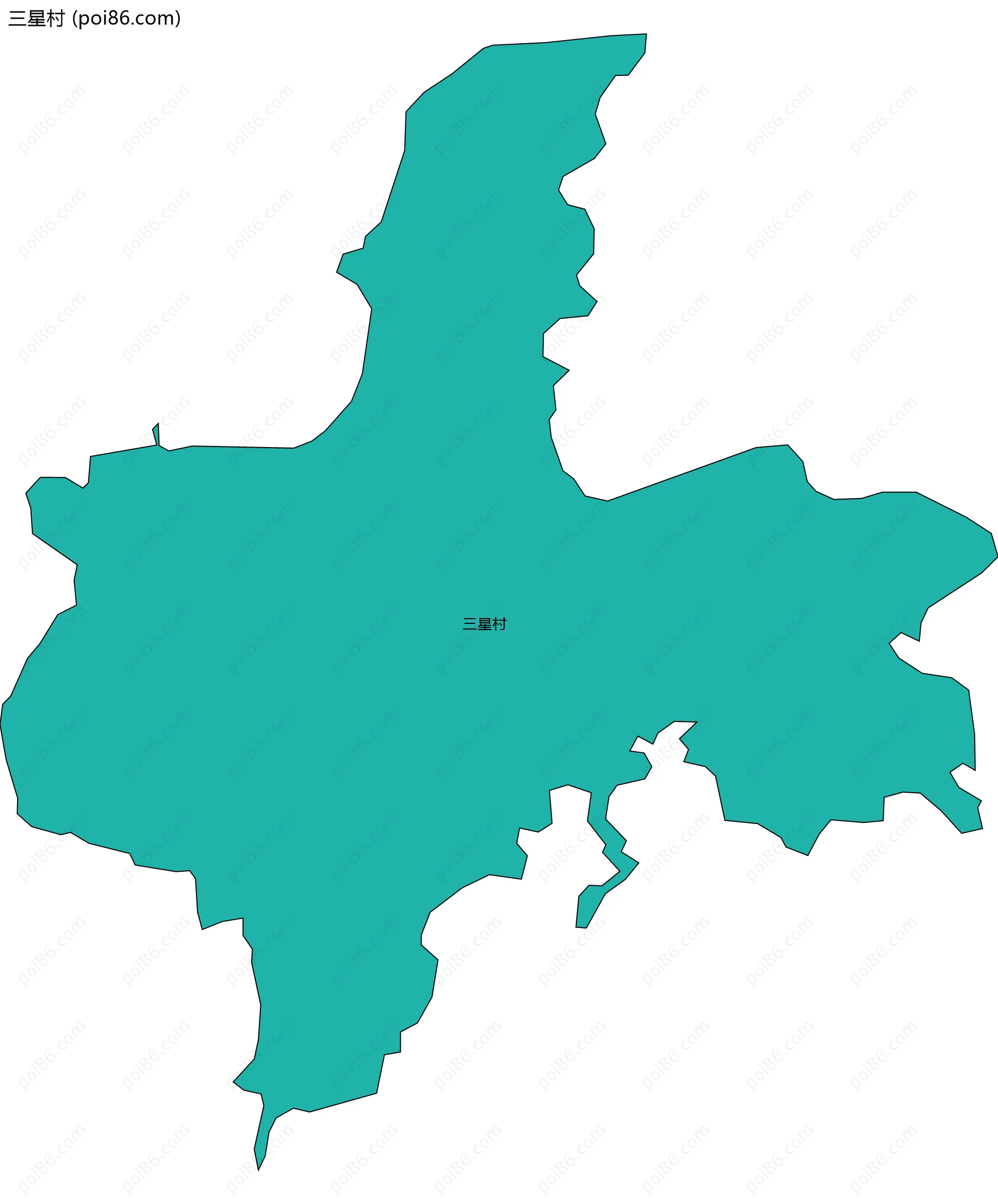 三星村边界地图