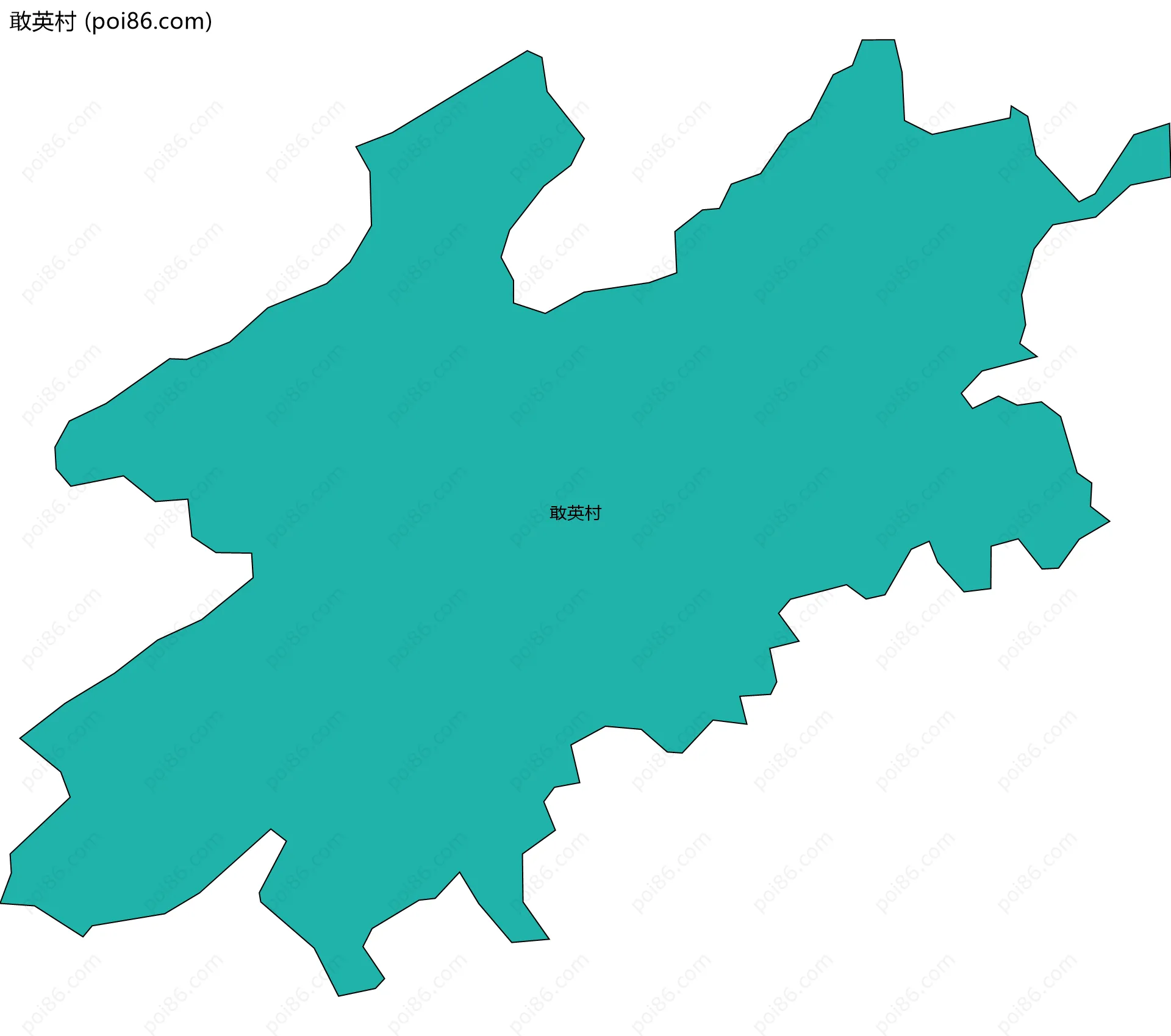 敢英村边界地图