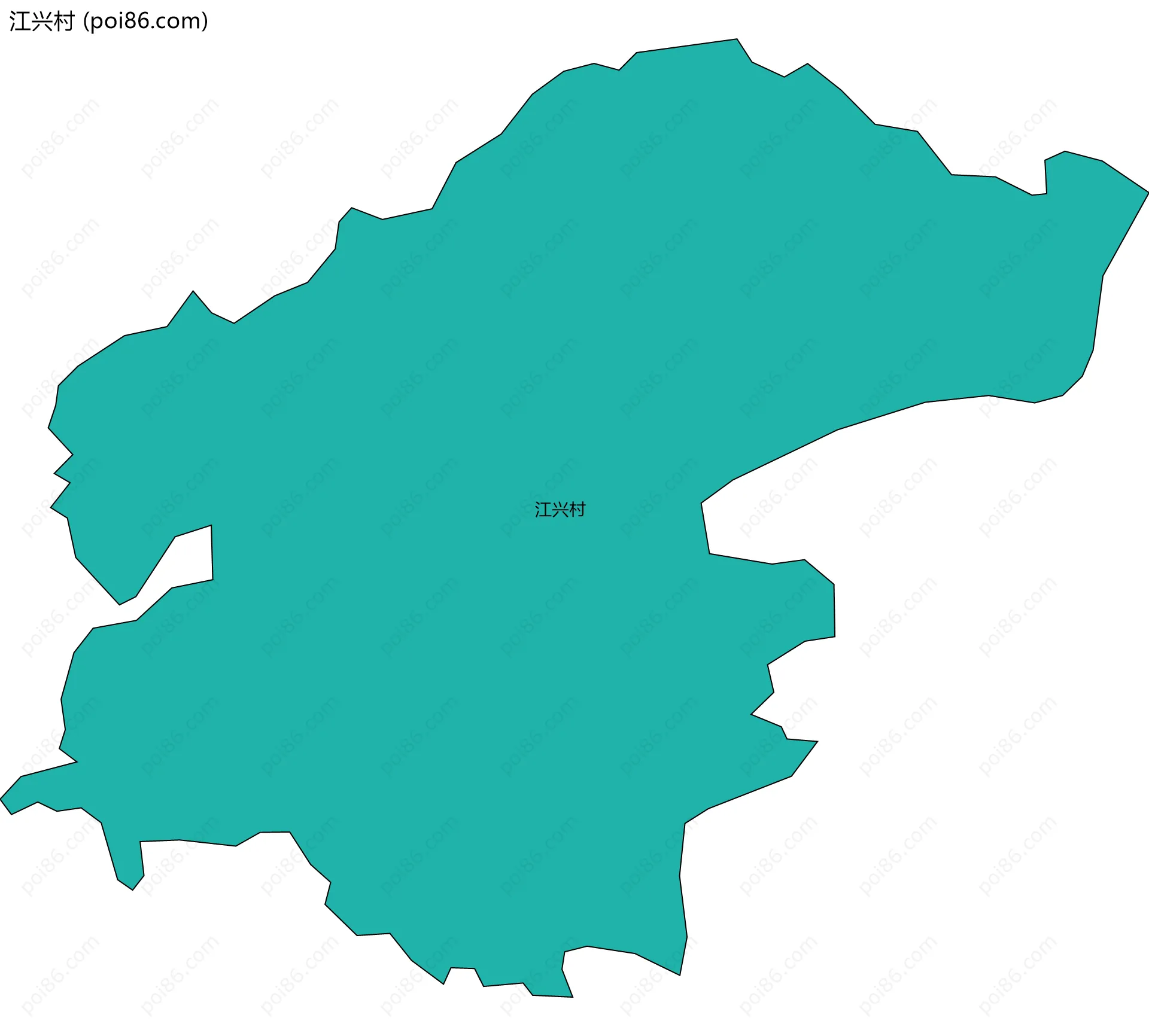 江兴村边界地图