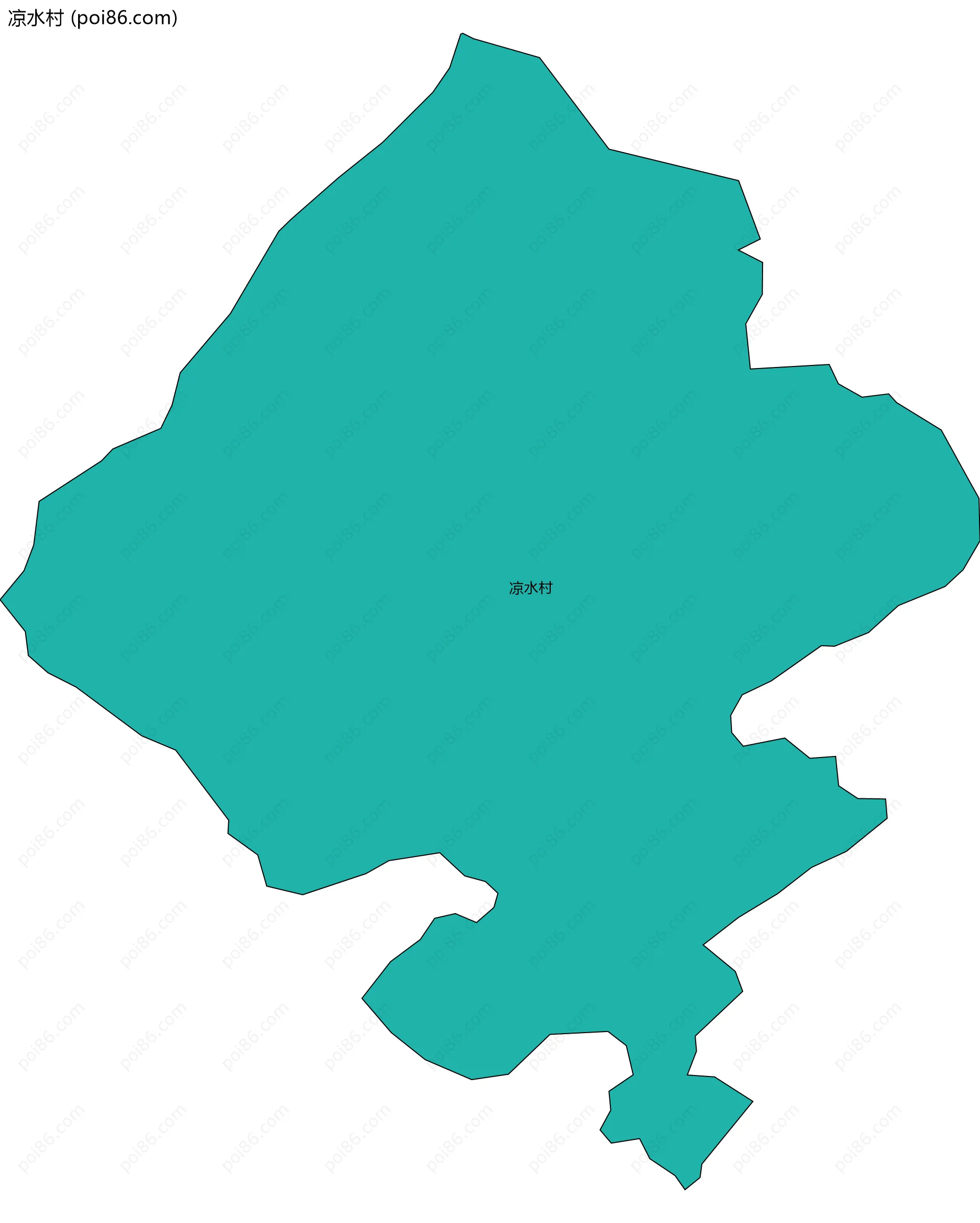 凉水村边界地图