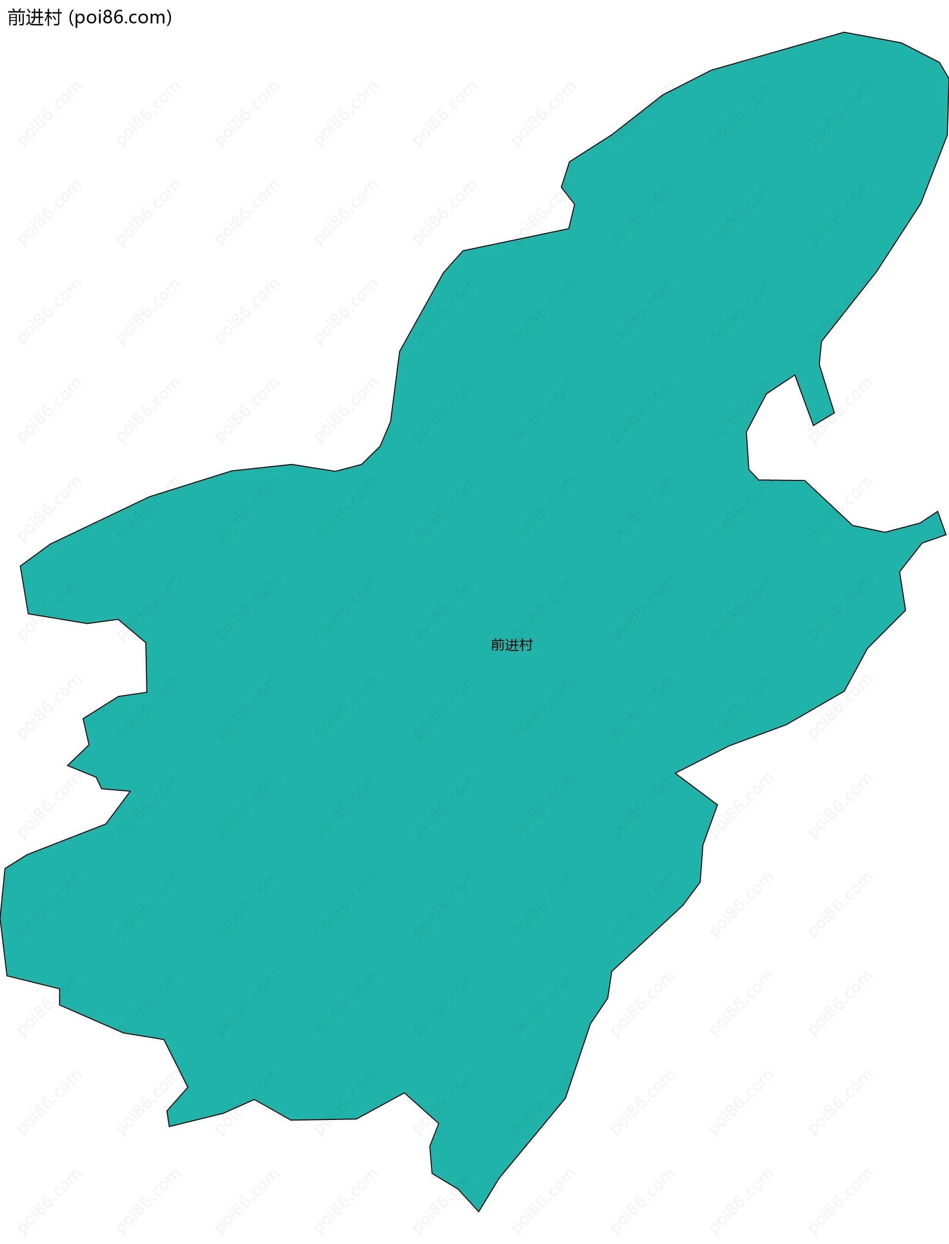 前进村边界地图