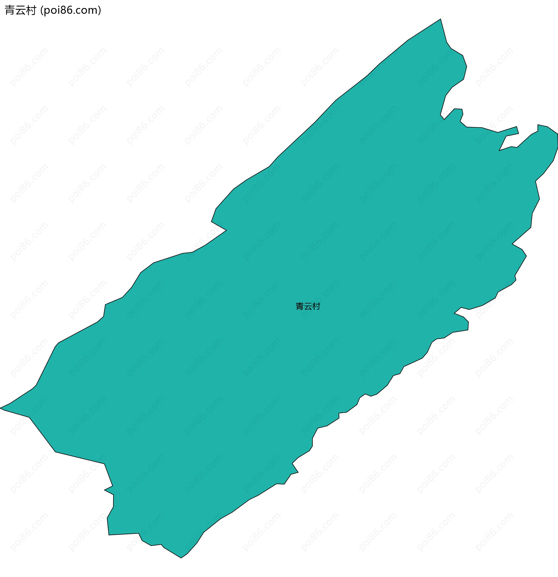 青云村边界地图