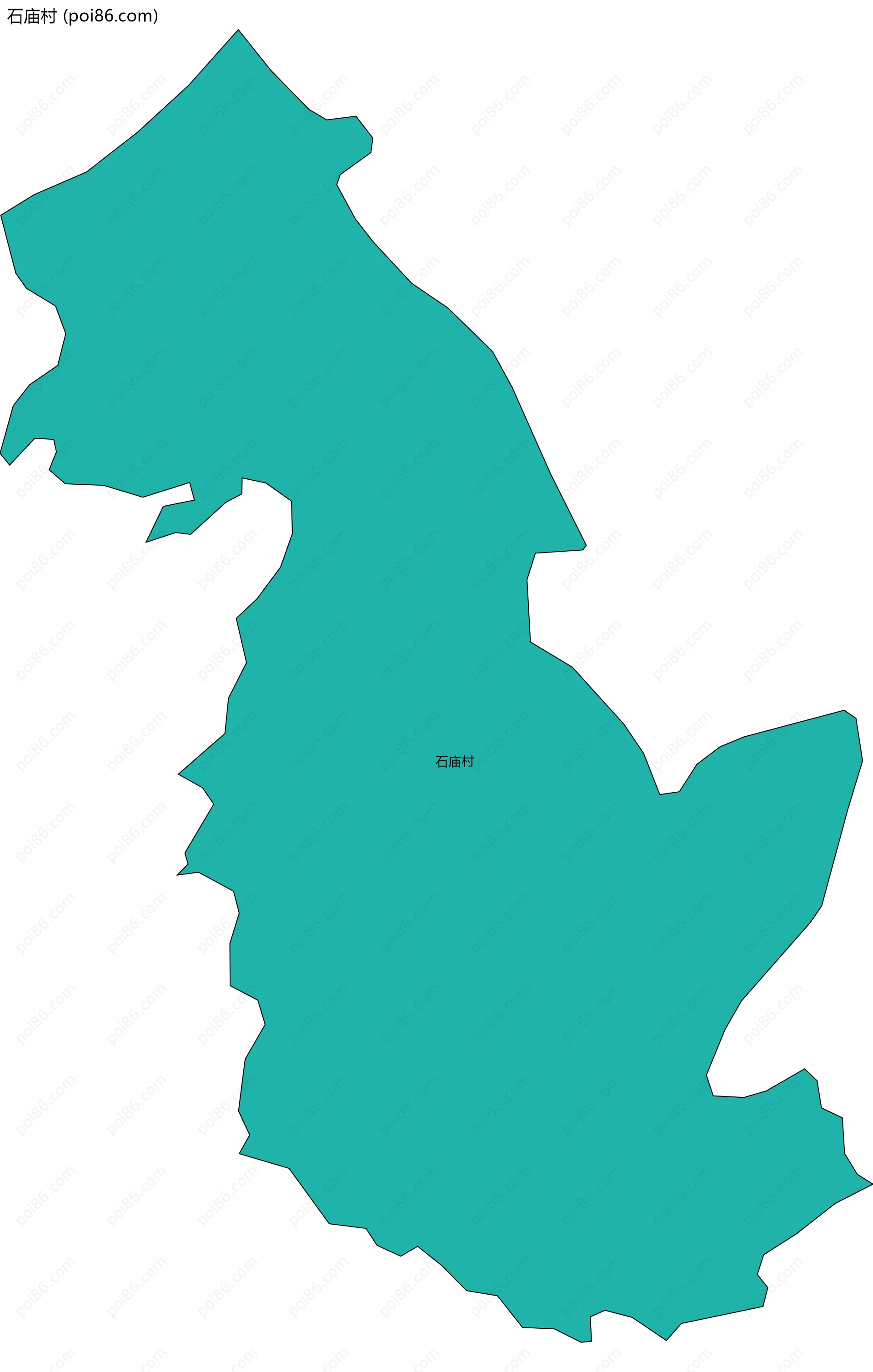 石庙村边界地图