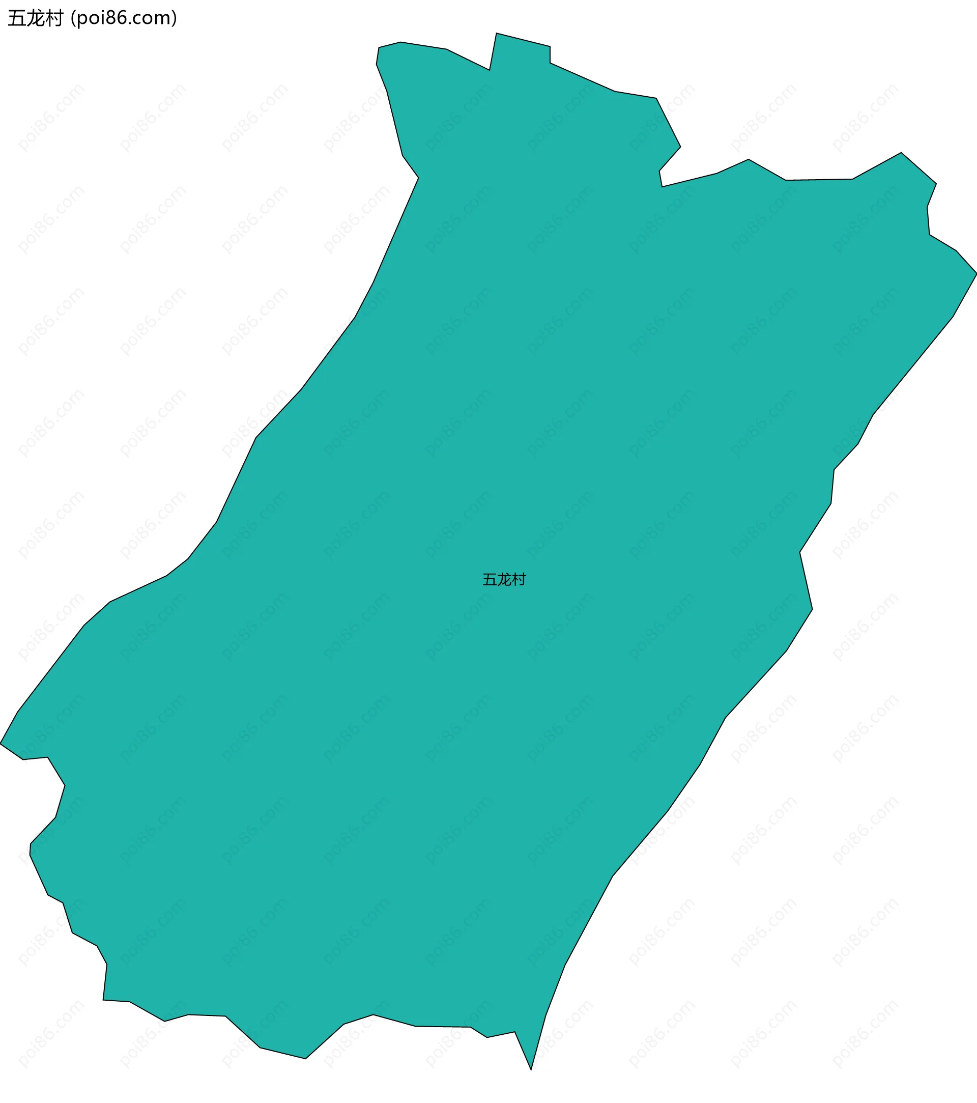 五龙村边界地图