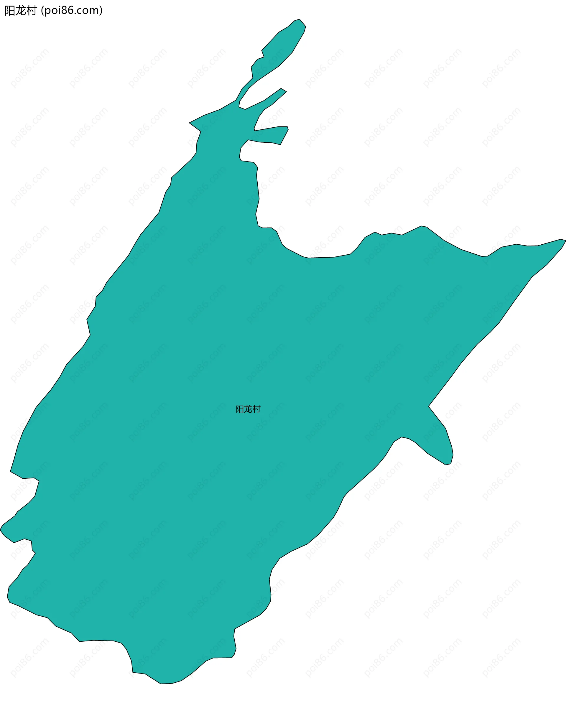 阳龙村边界地图