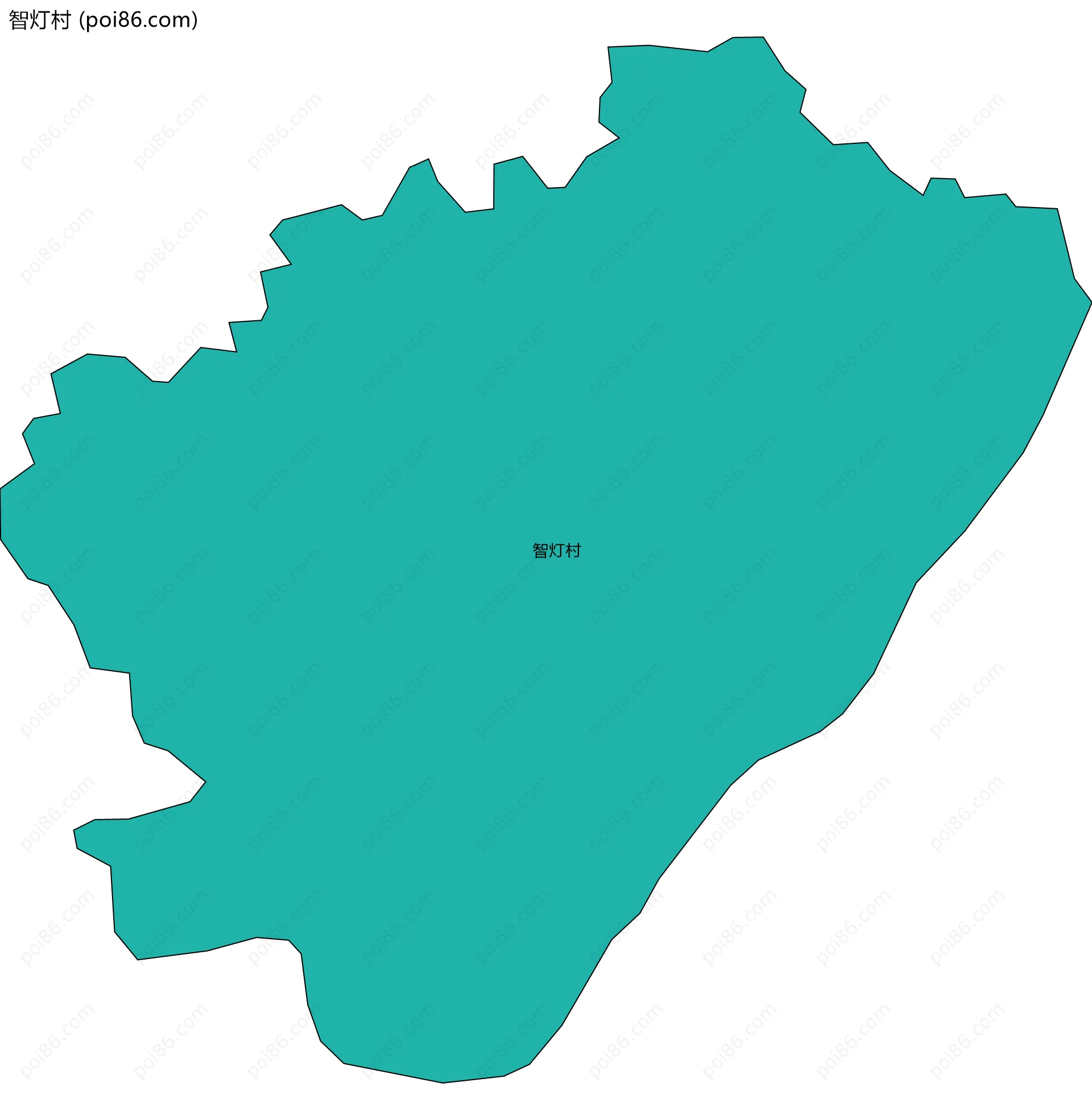 智灯村边界地图