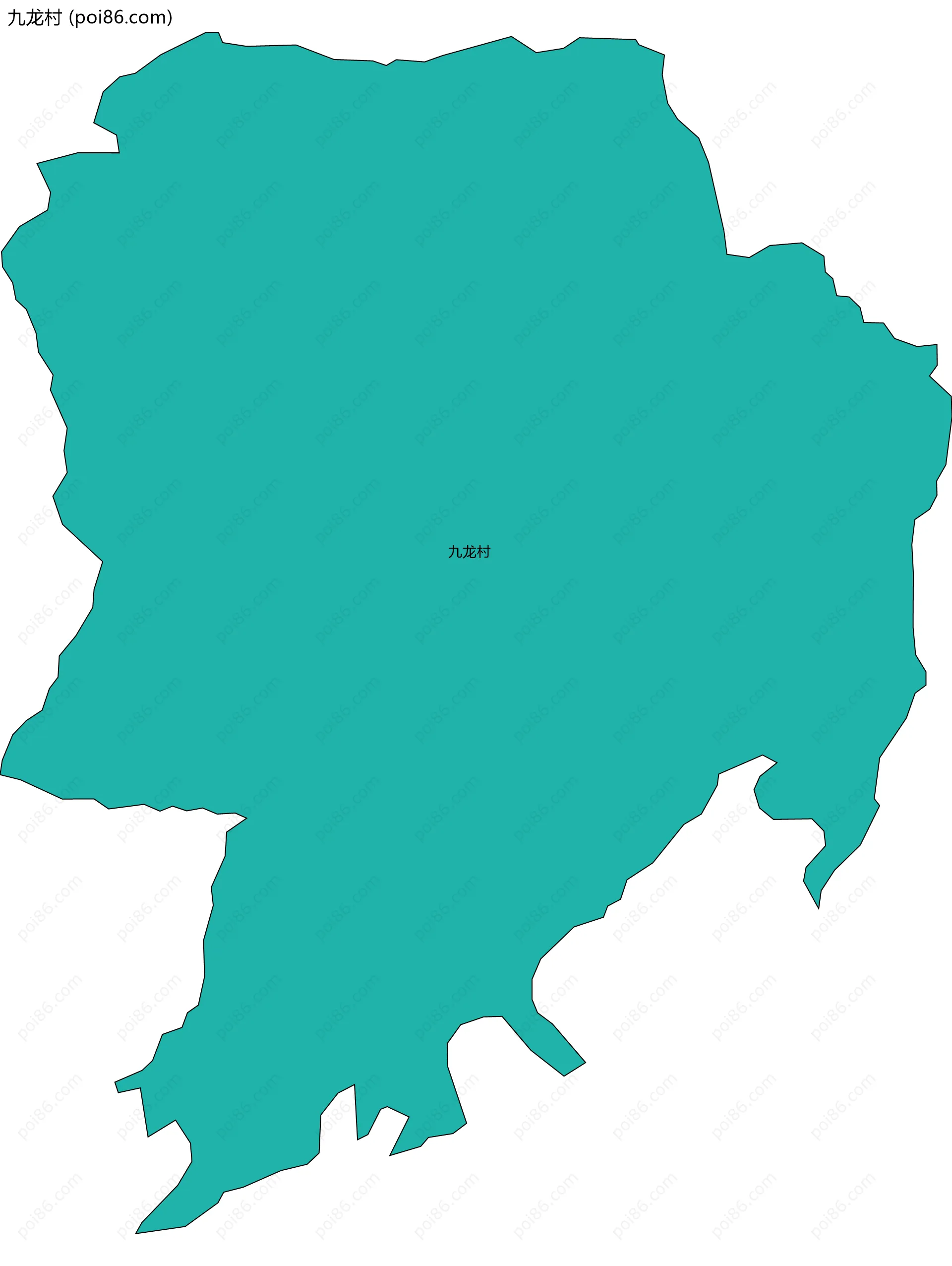 九龙村边界地图