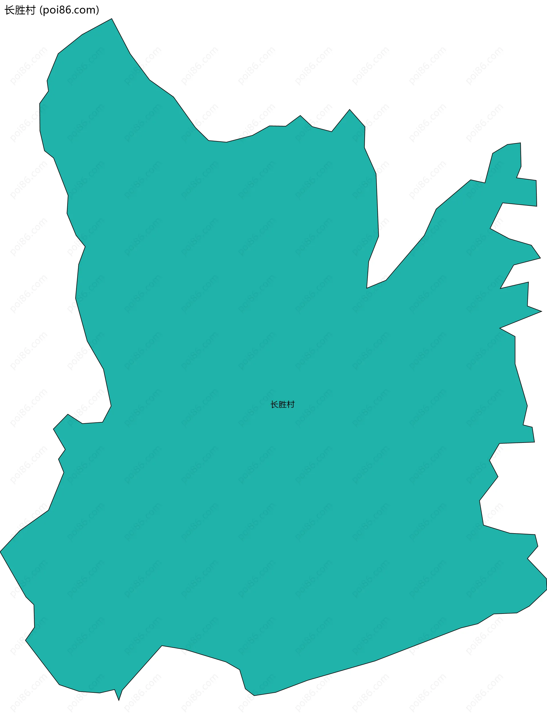 长胜村边界地图