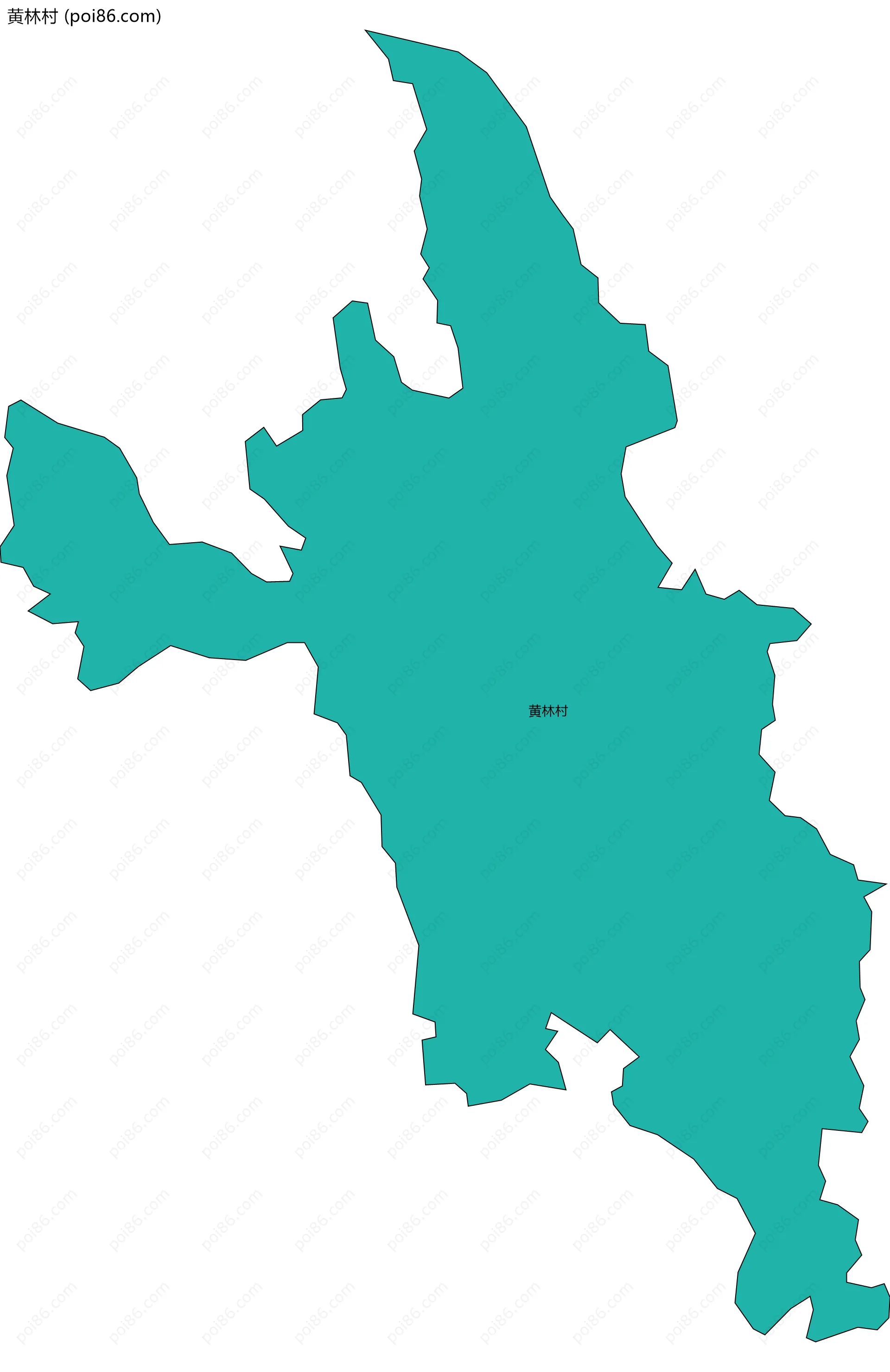 黄林村边界地图
