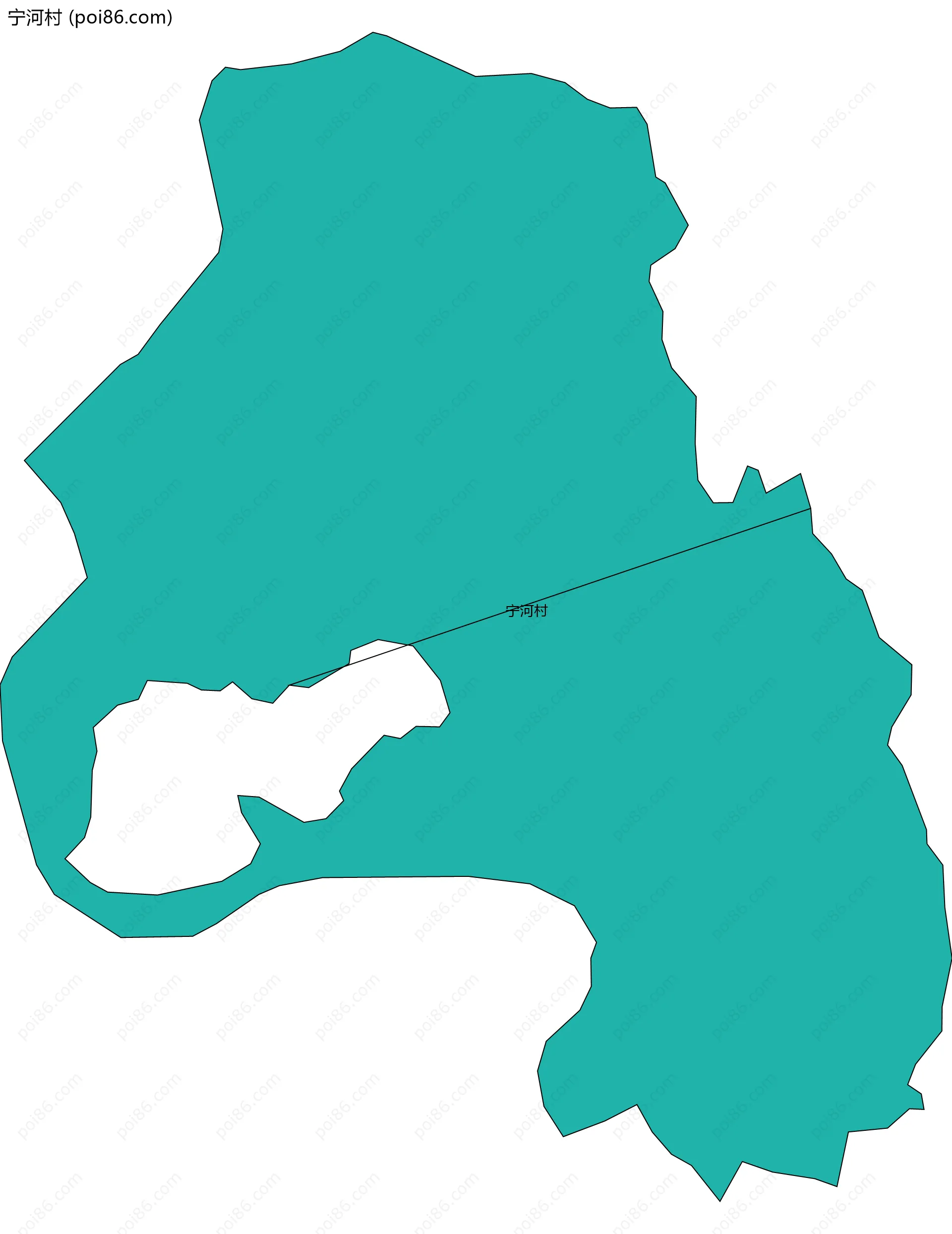 宁河村边界地图