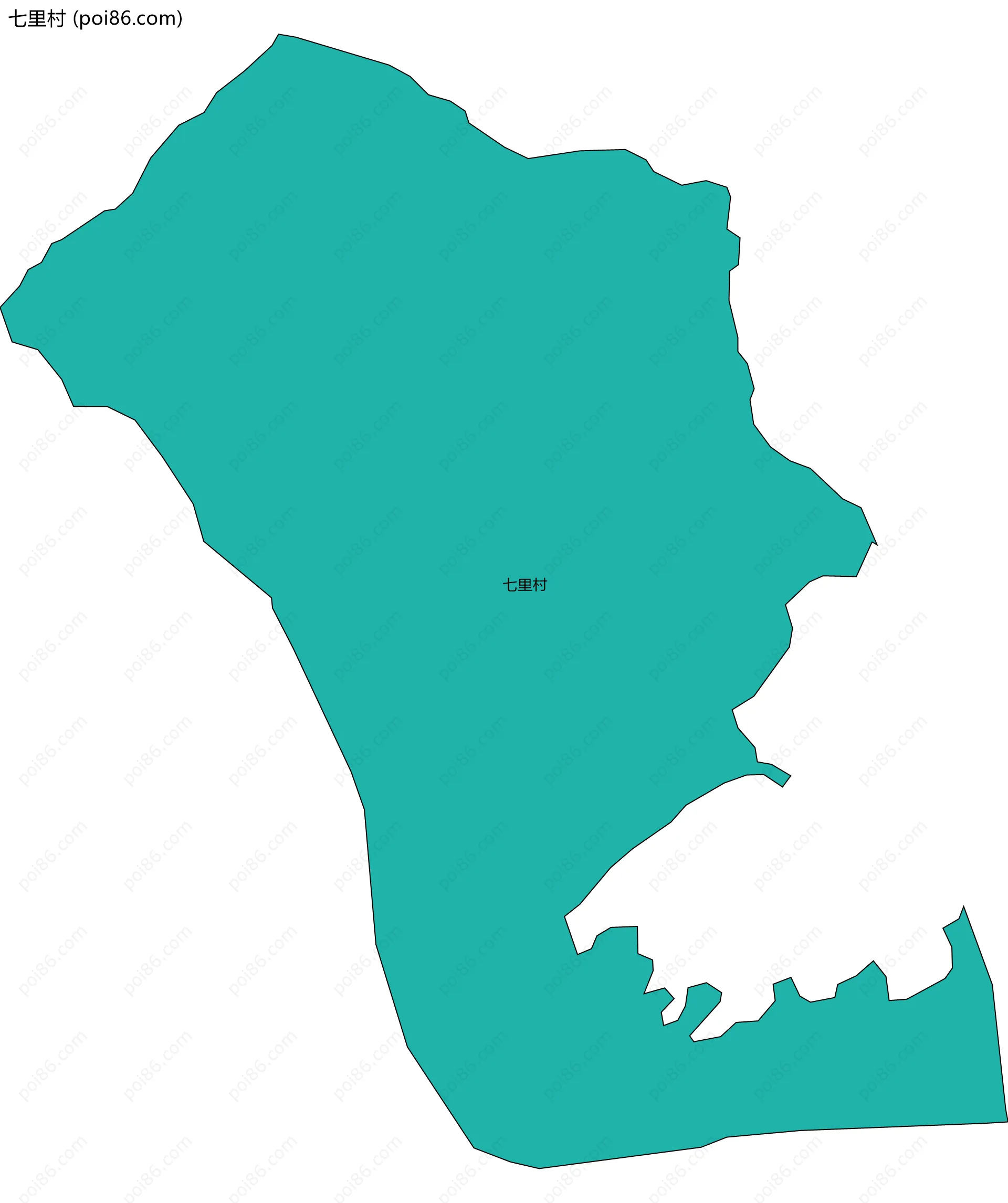 七里村边界地图