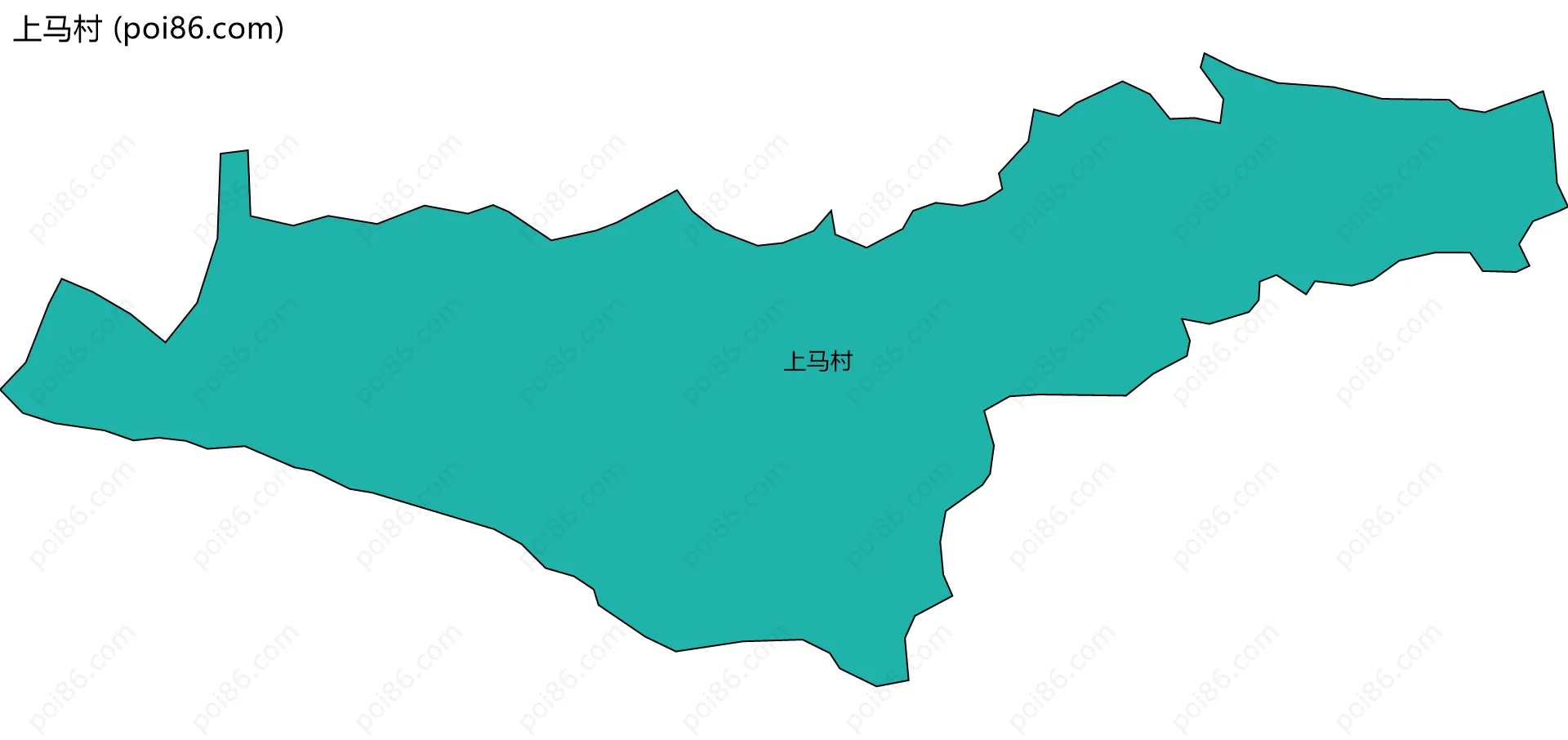 上马村边界地图