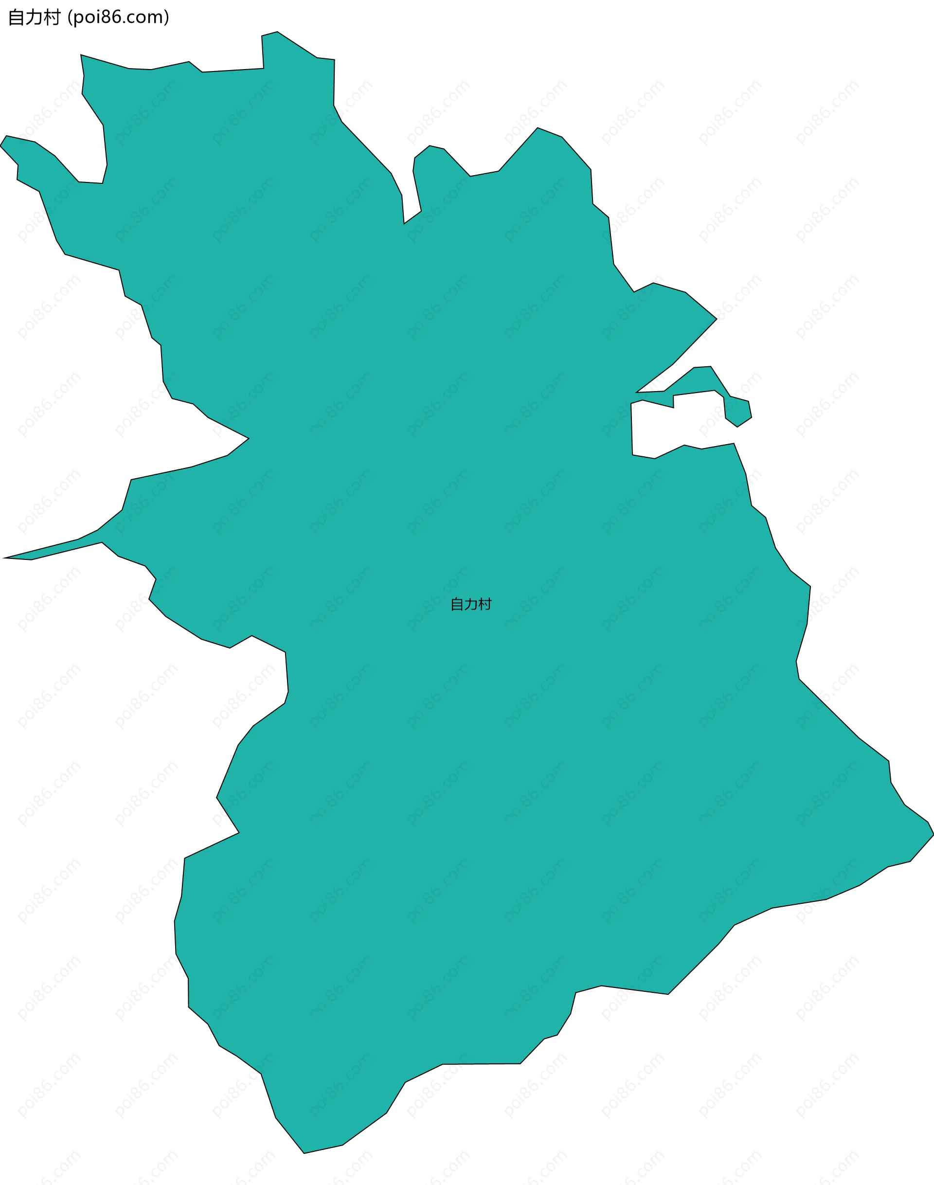 自力村边界地图