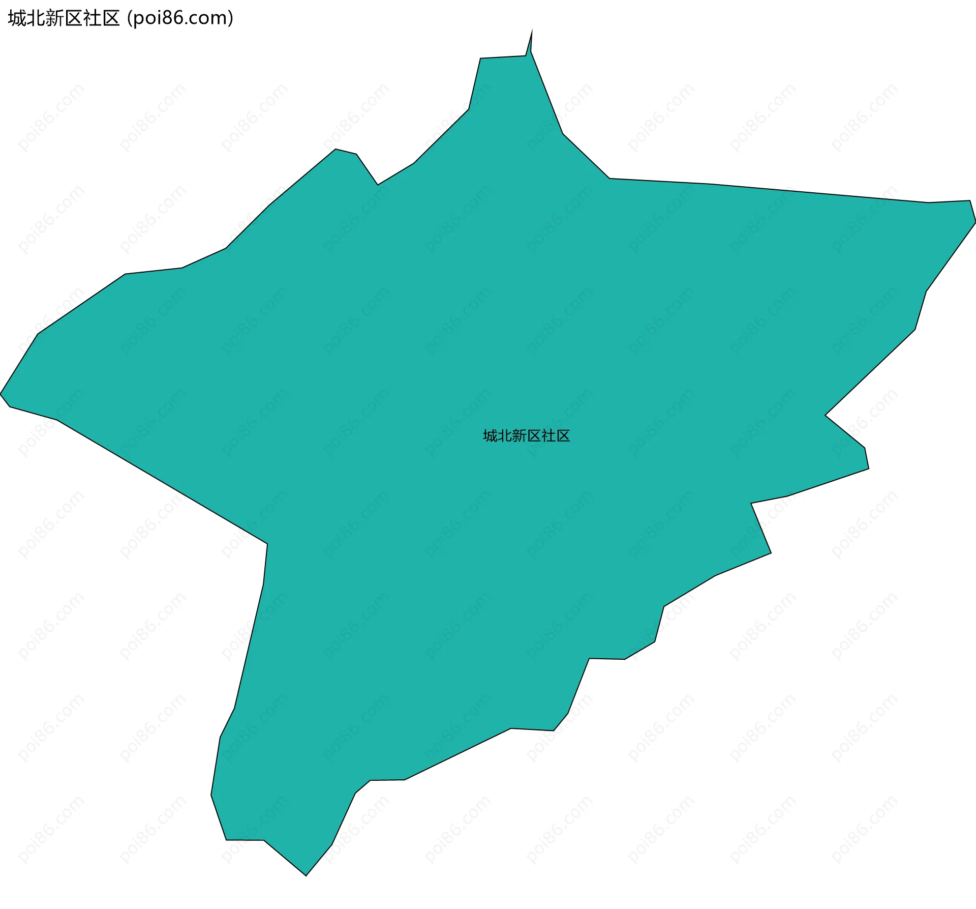 城北新区社区边界地图