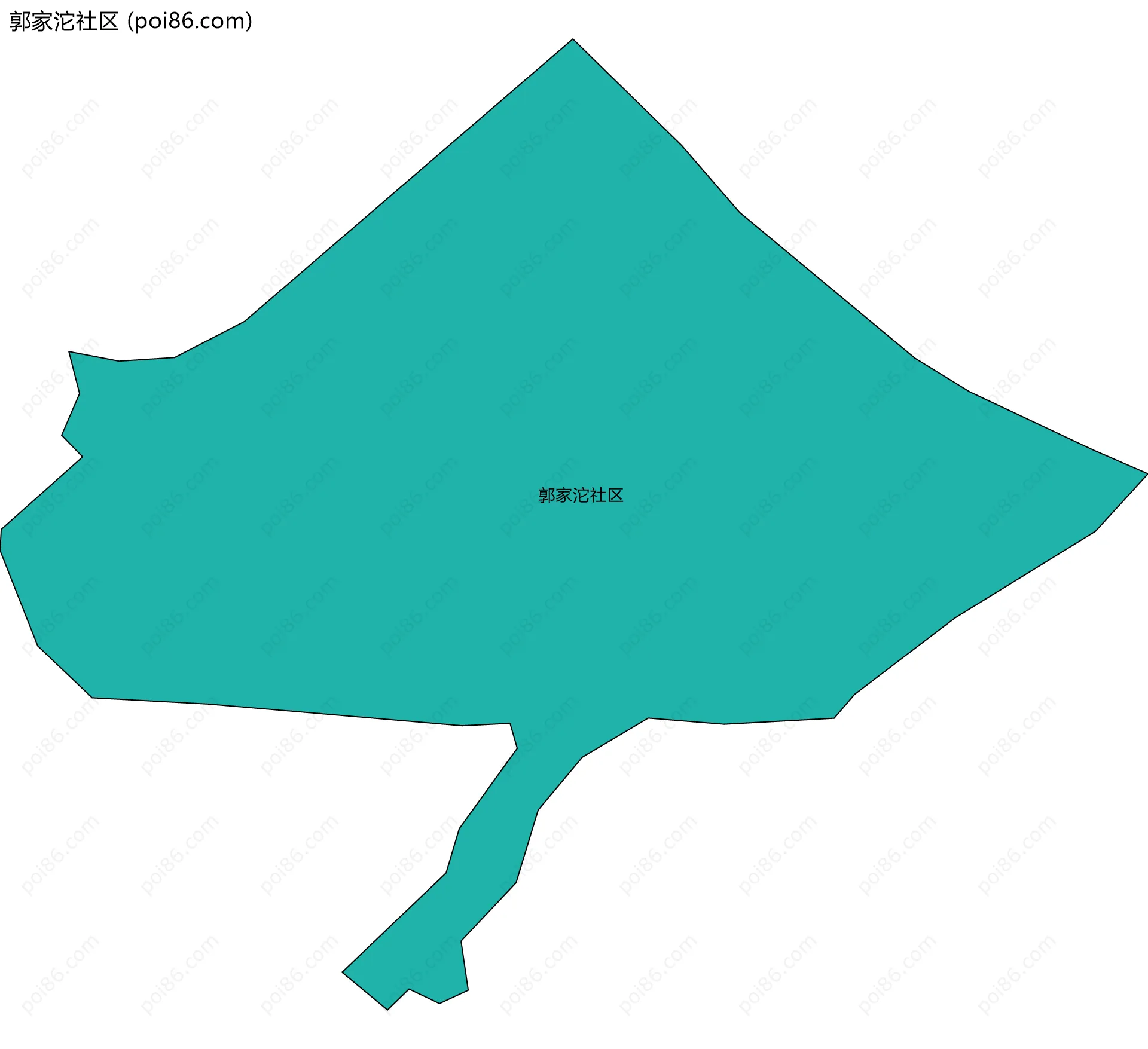 郭家沱社区边界地图