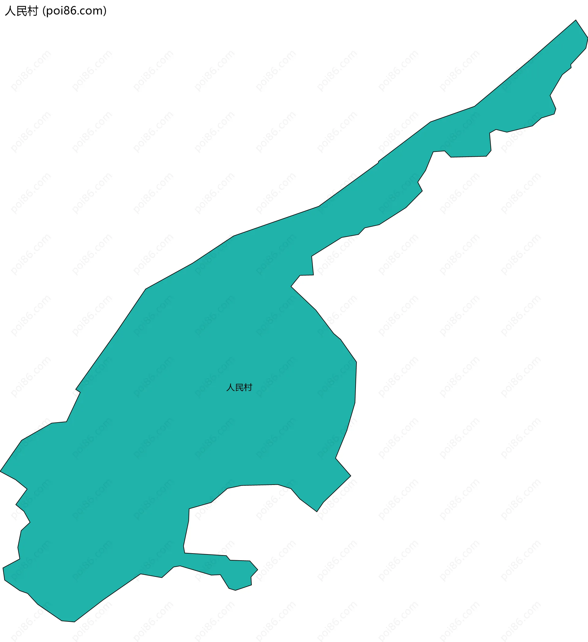 人民村边界地图