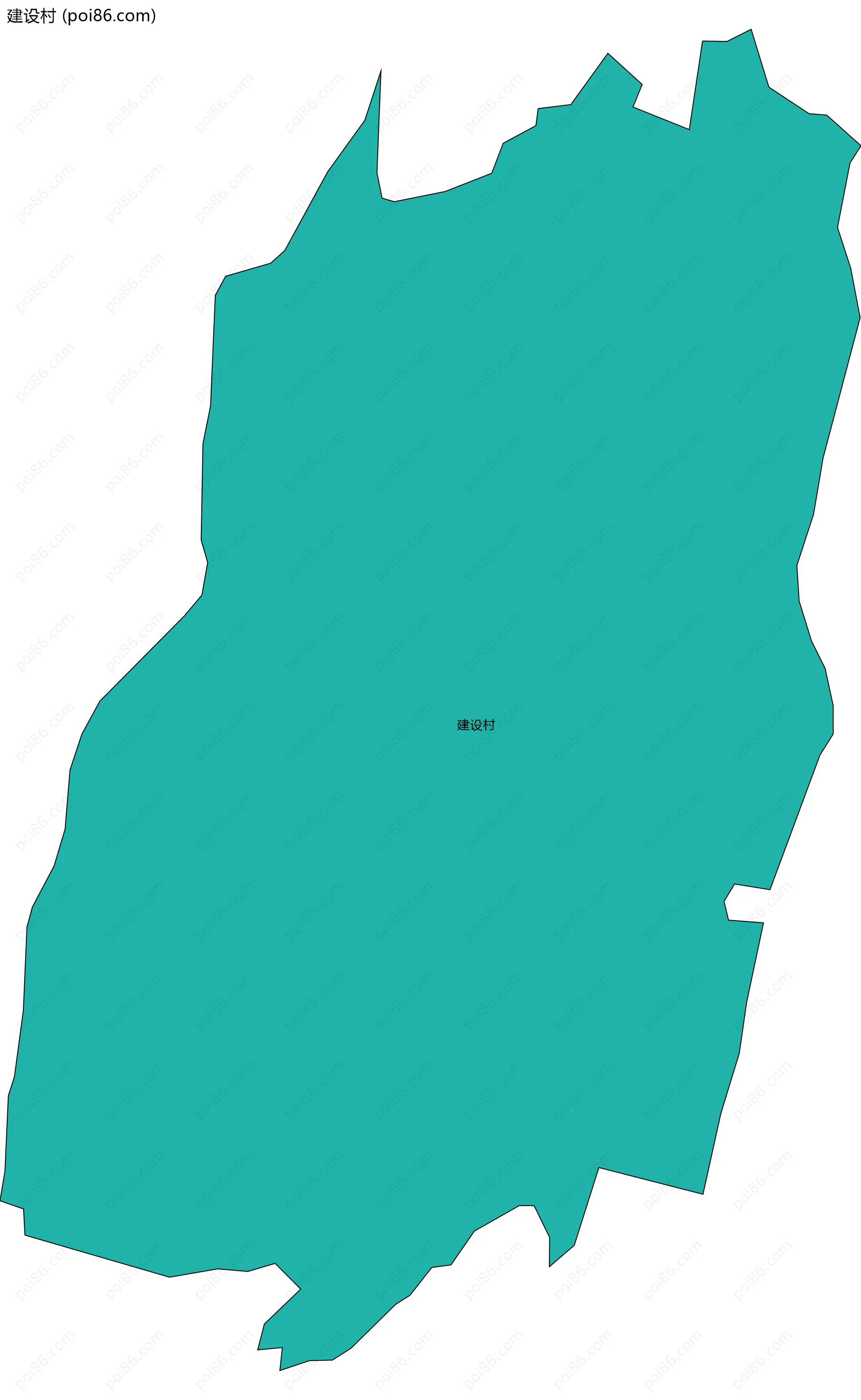 建设村边界地图