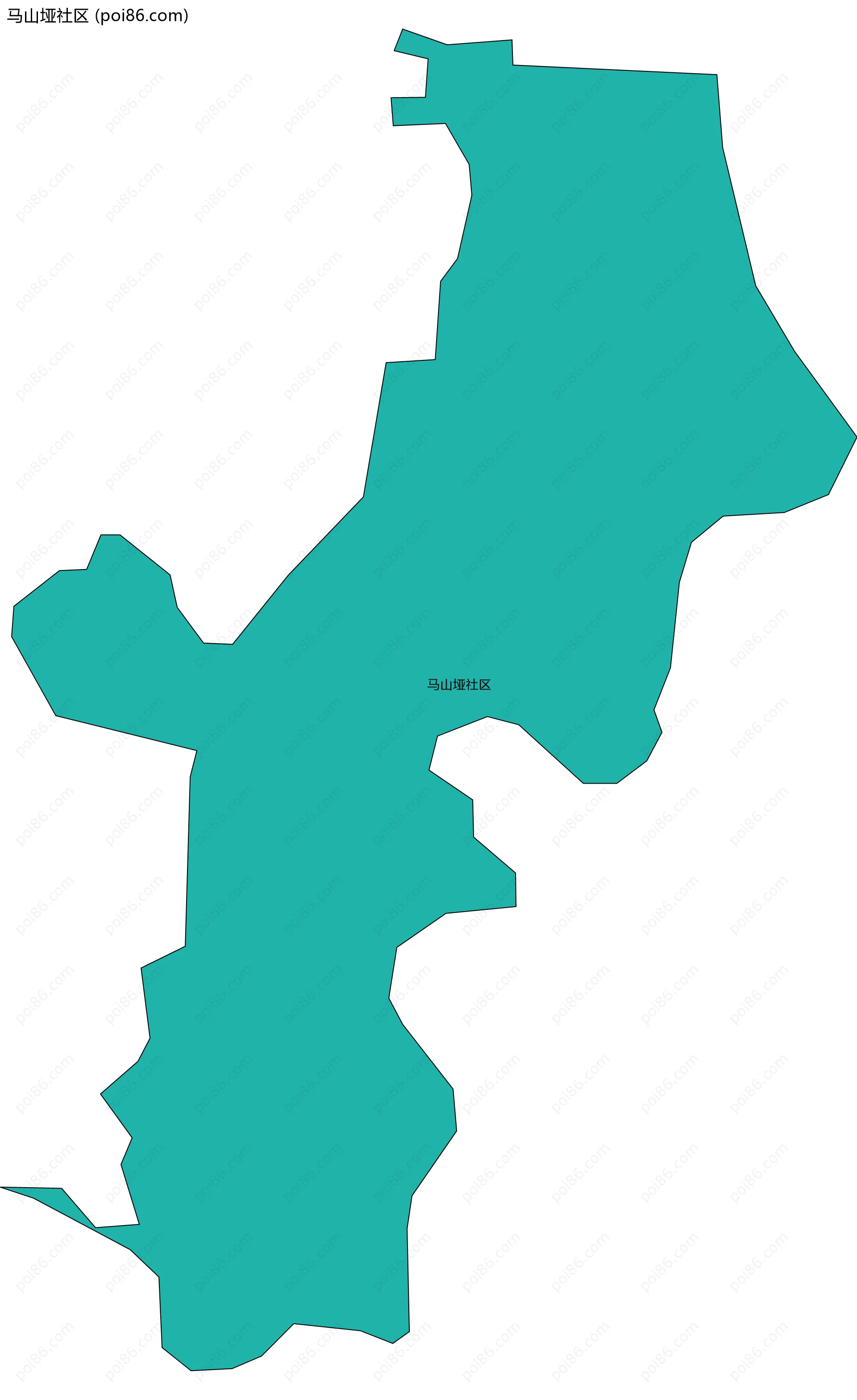 马山垭社区边界地图