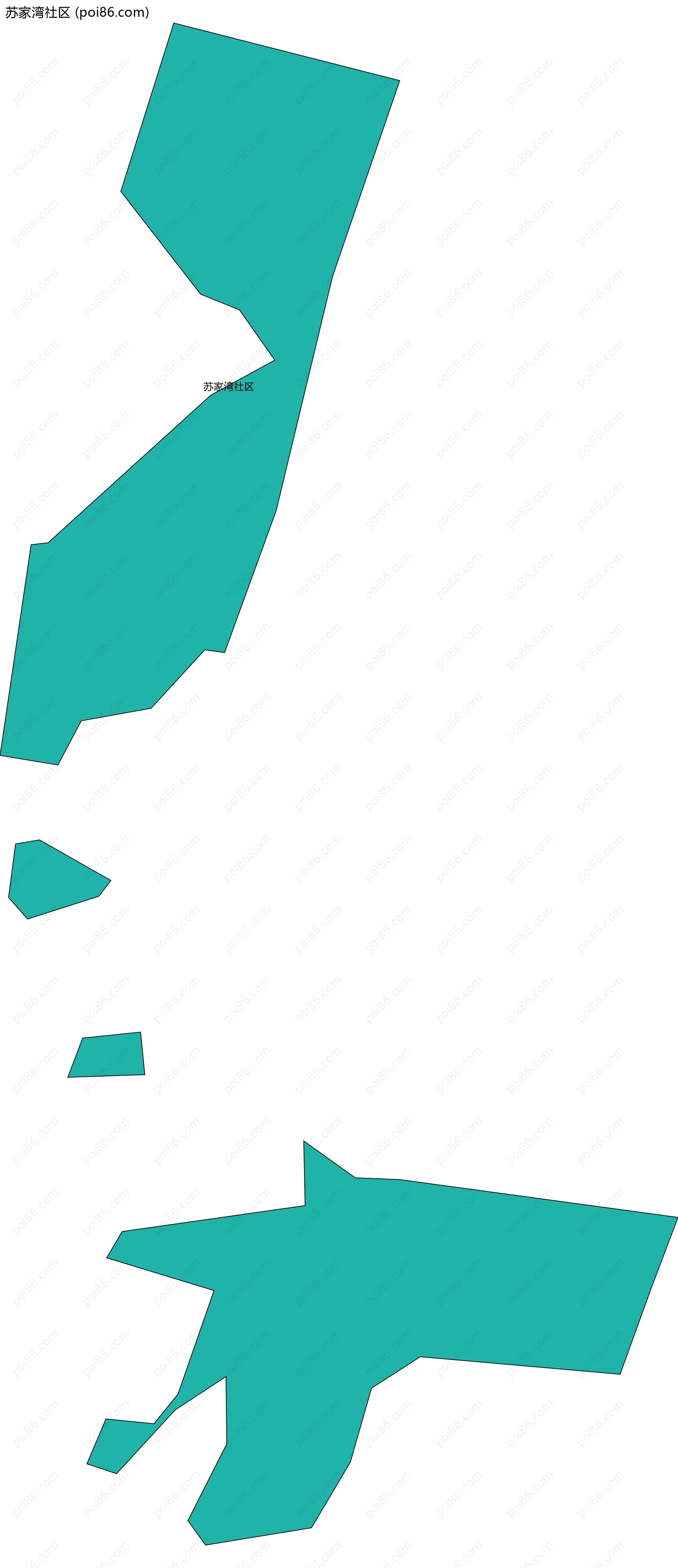 苏家湾社区边界地图