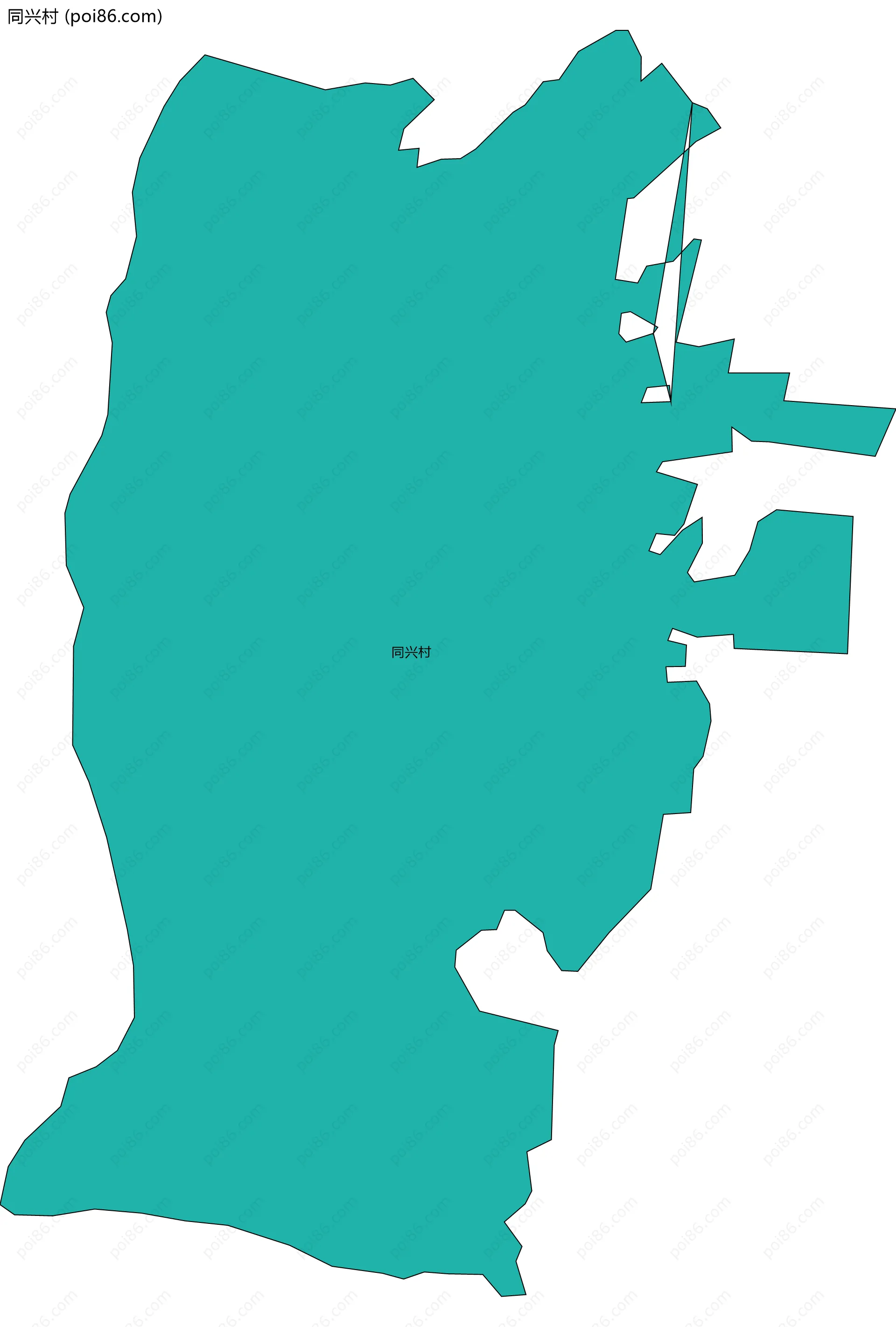 同兴村边界地图