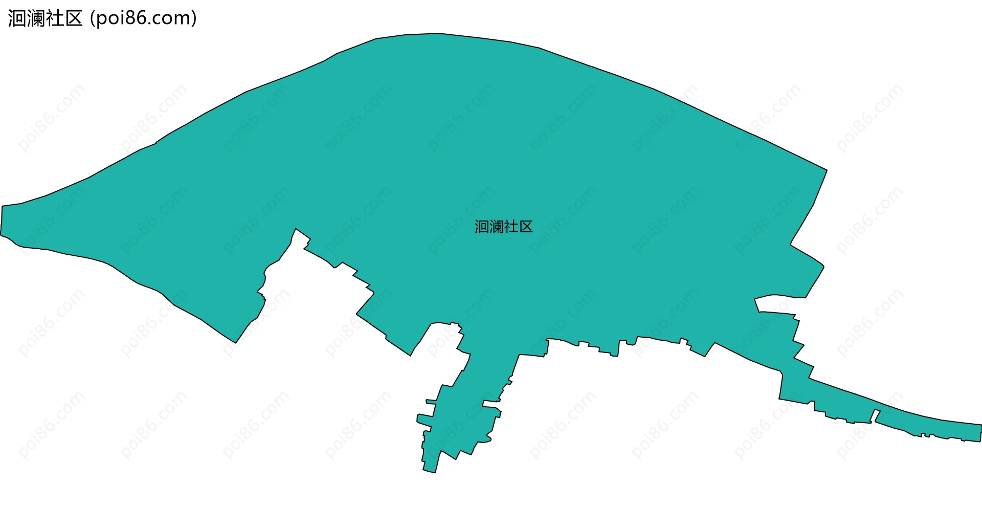 洄澜社区边界地图